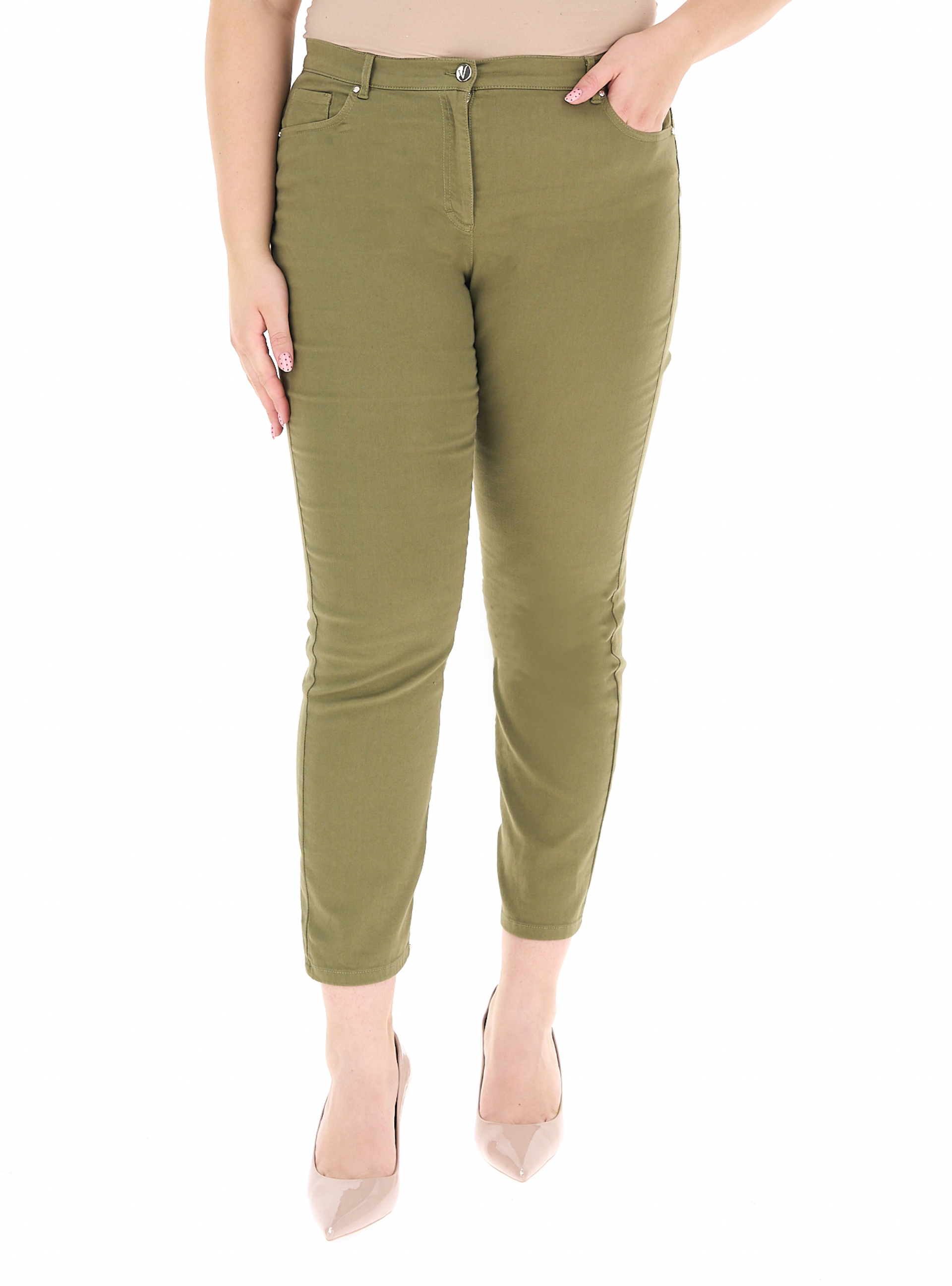 Jeans a sigaretta VERDE OLIVA 41