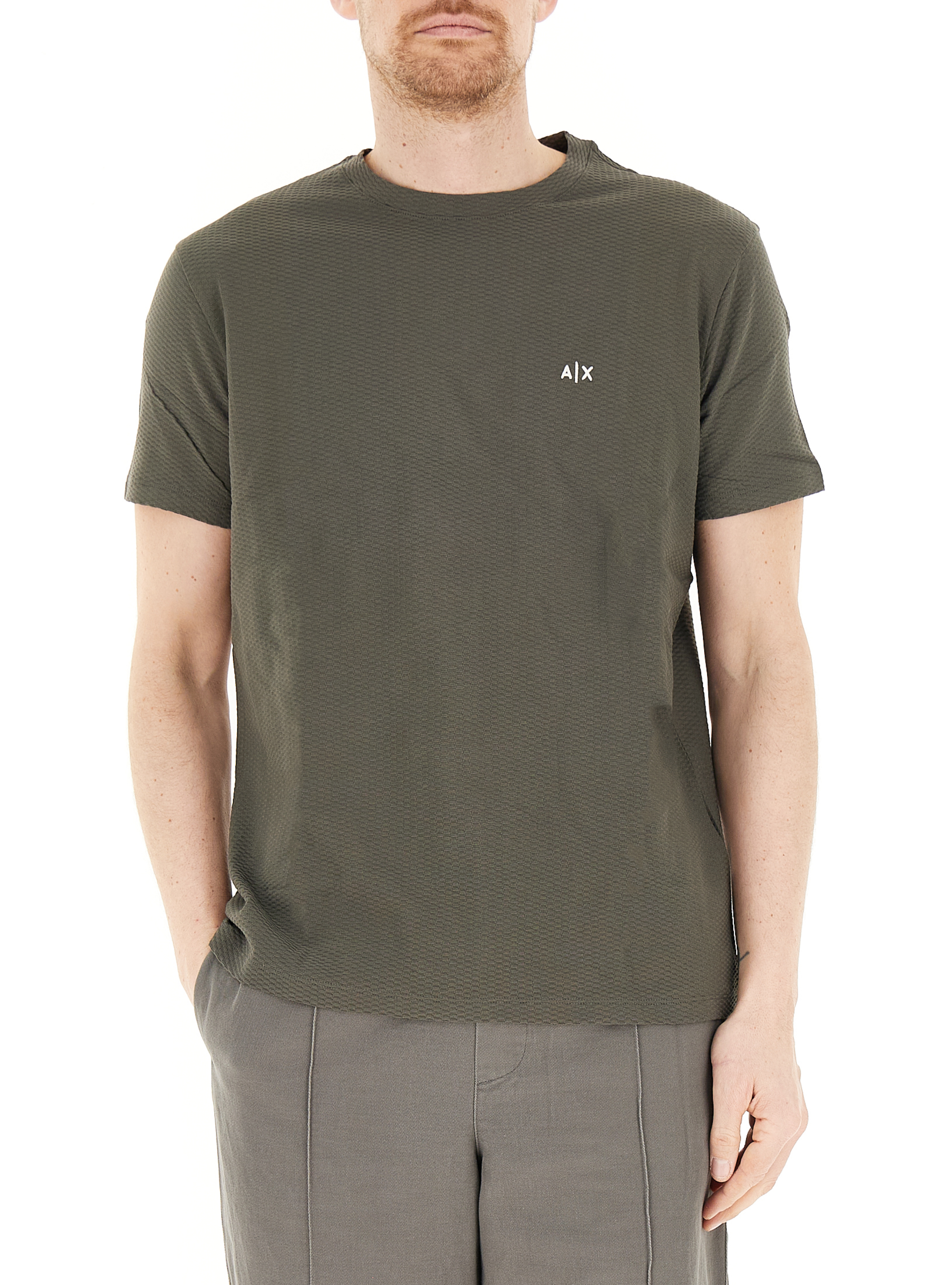 T-shirt girocollo VERDE SCURO S
