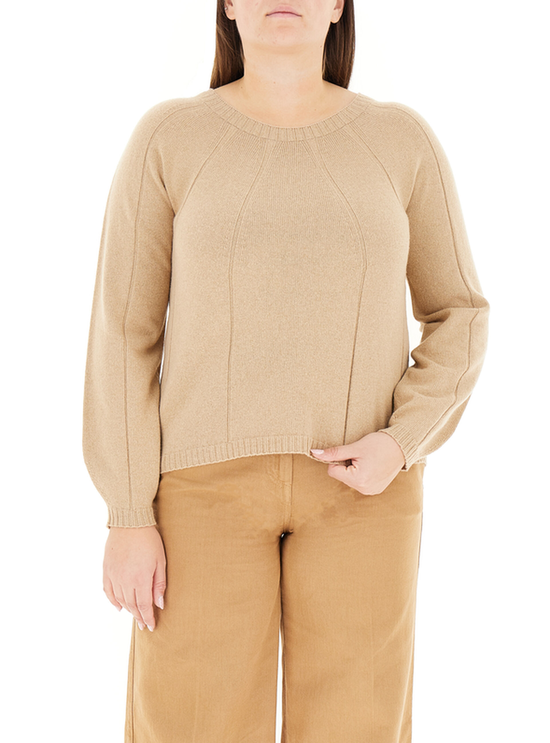 Maglione lavorato BEIGE L