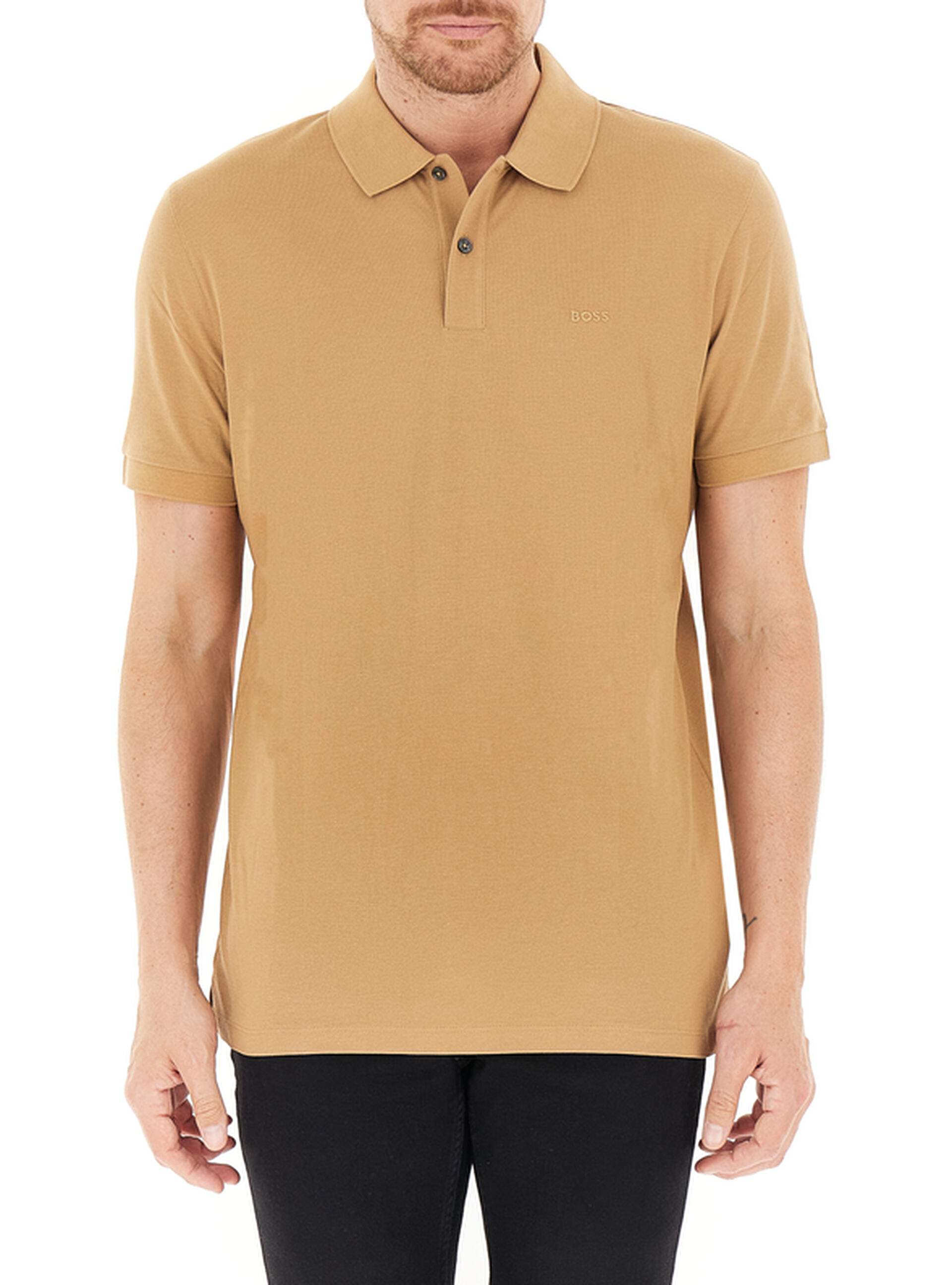 Polo in cotone BOSS CAMMELLO XL