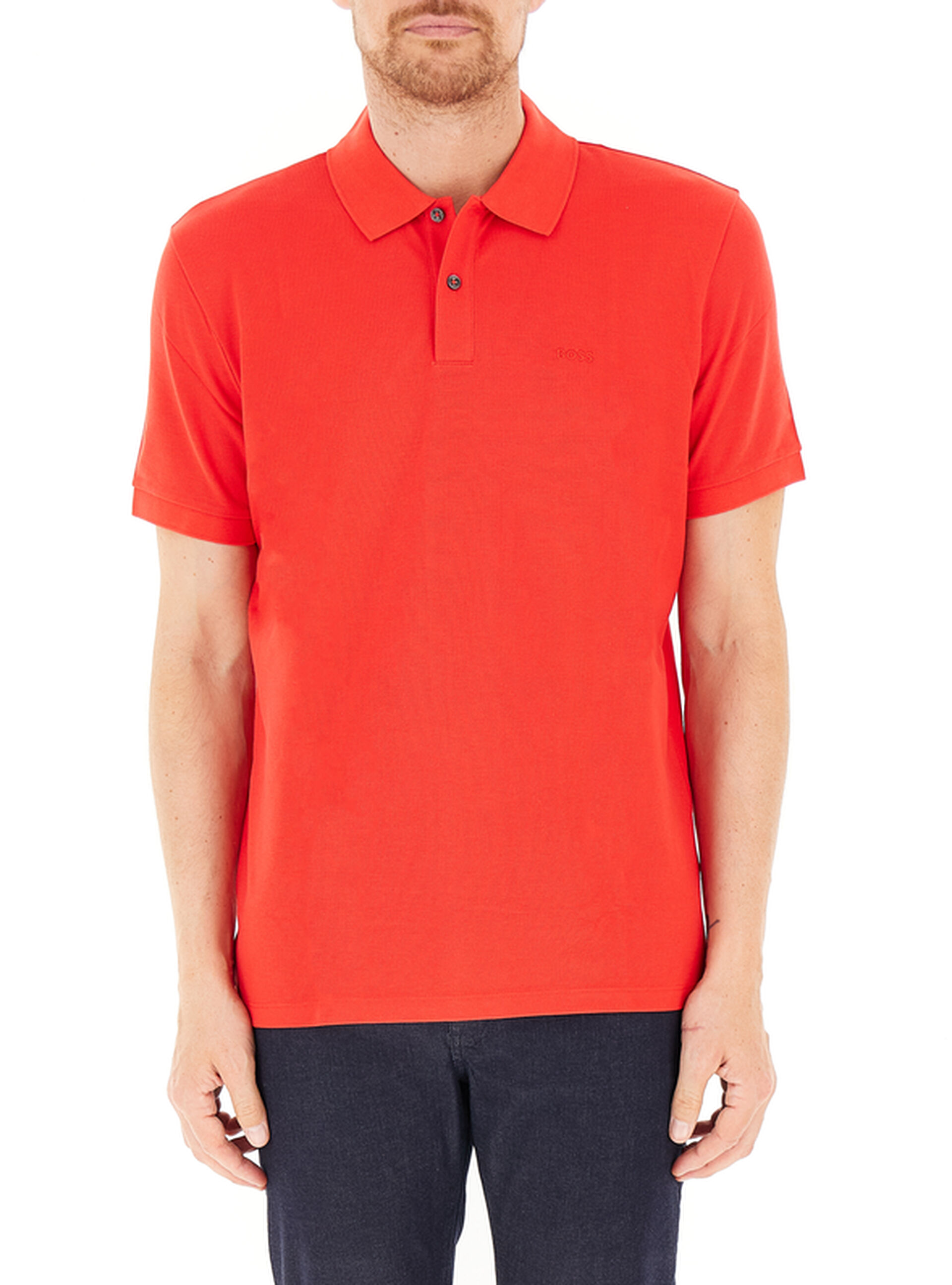 Hugo Boss Polo in cotone BOSS ROSSO