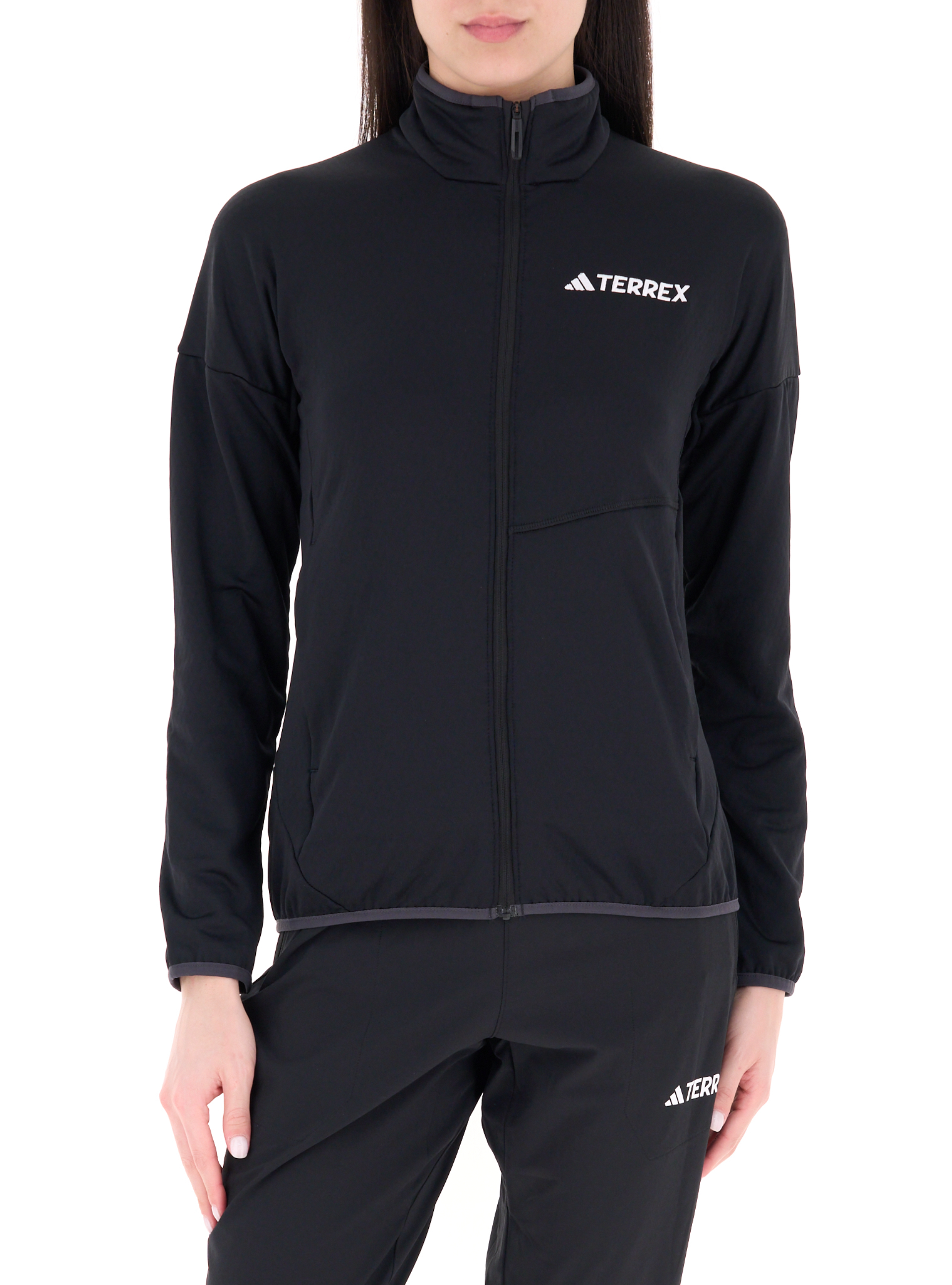 Adidas Felpa con zip NERO L