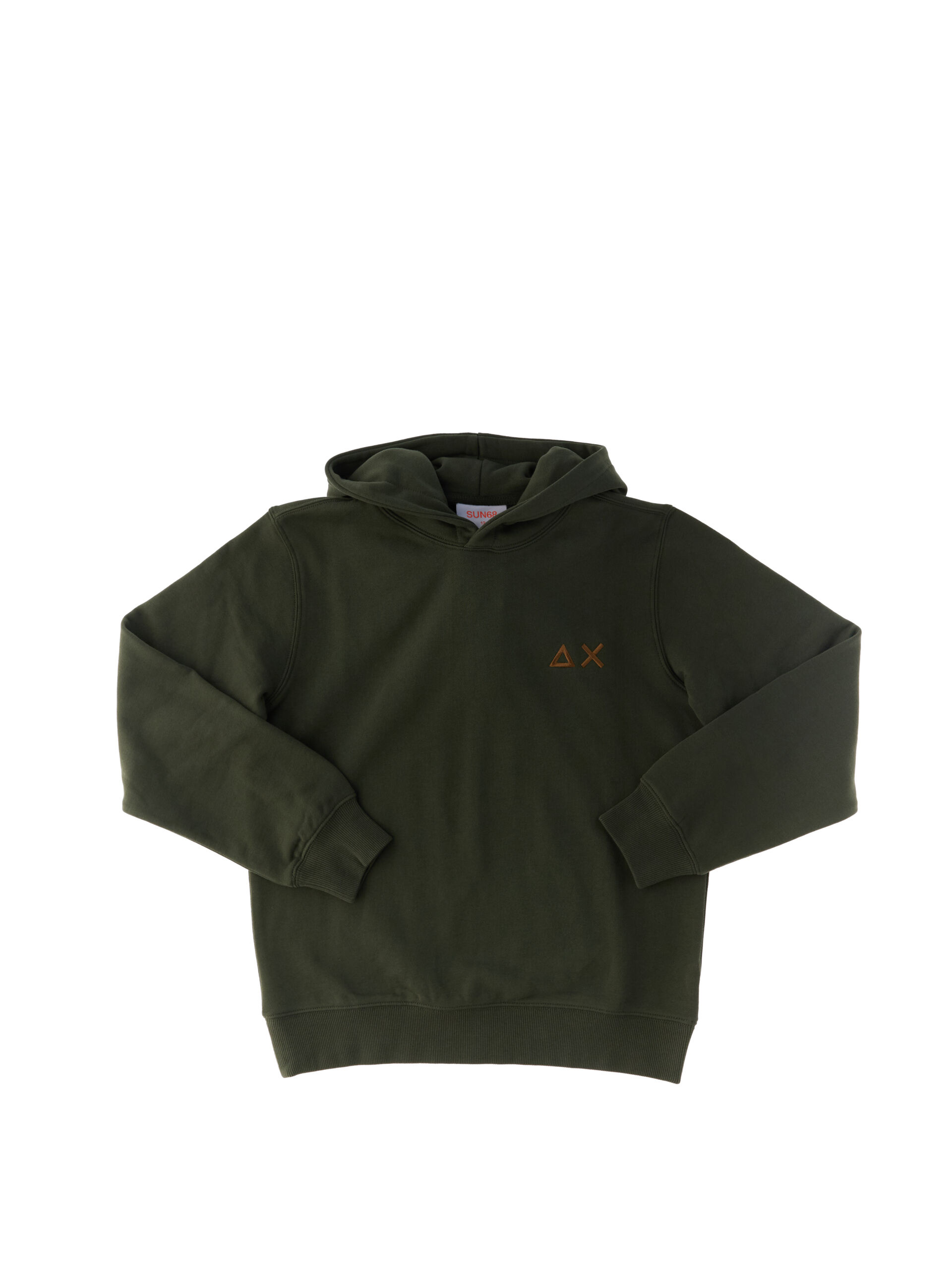 Felpa con cappuccio VERDE MILITARE 6A