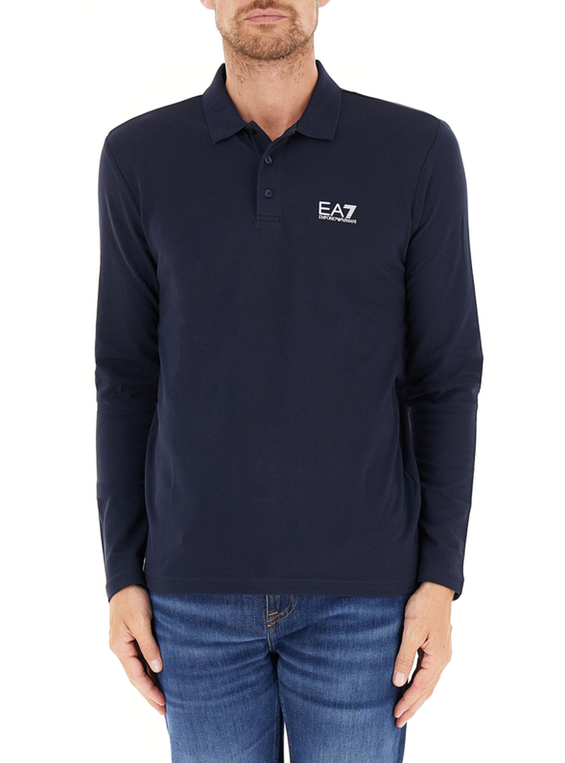 Polo maniche lunghe BLU NAVY M