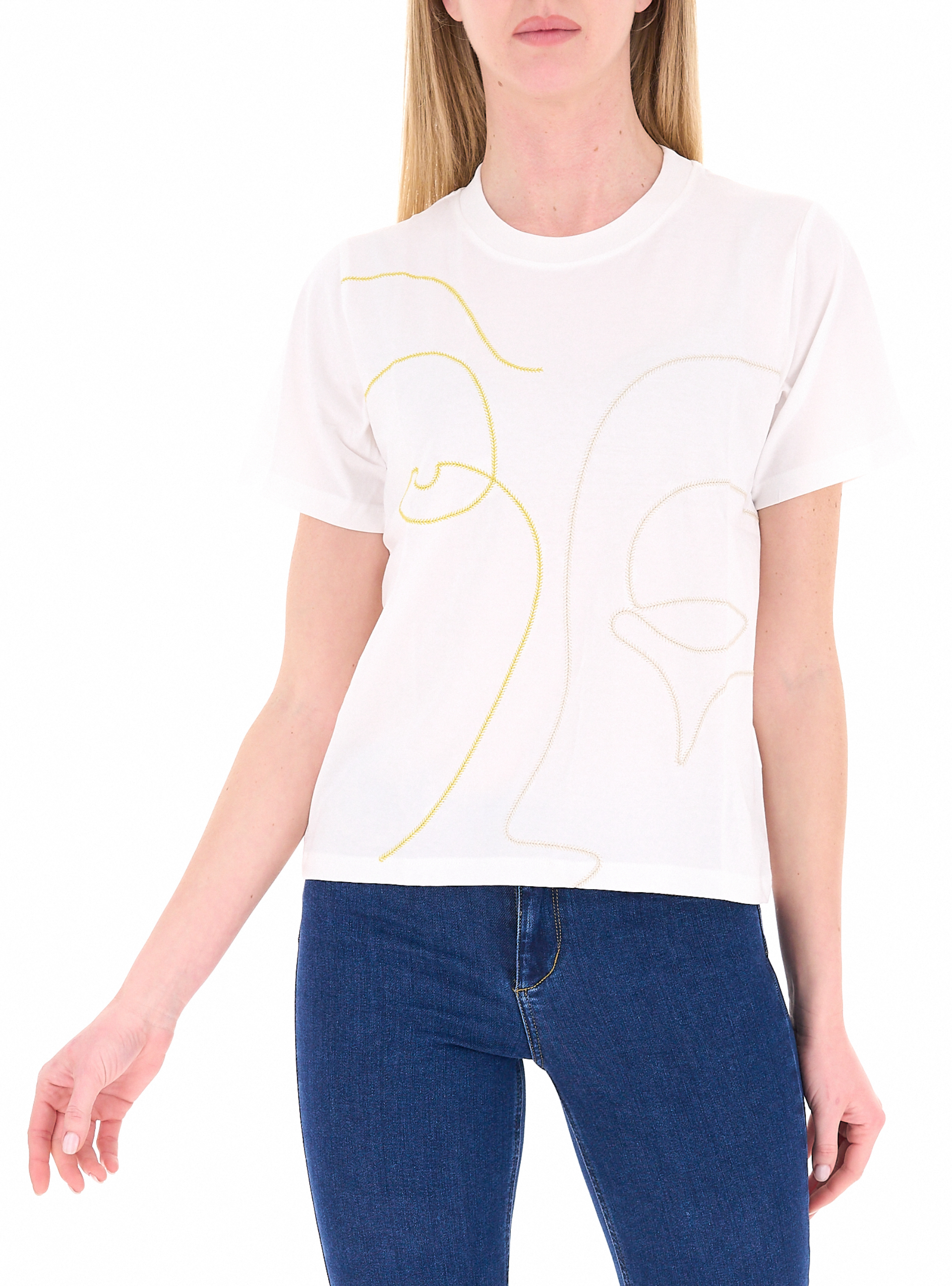 BOMBOOGIE T-shirt in cotone PANNA