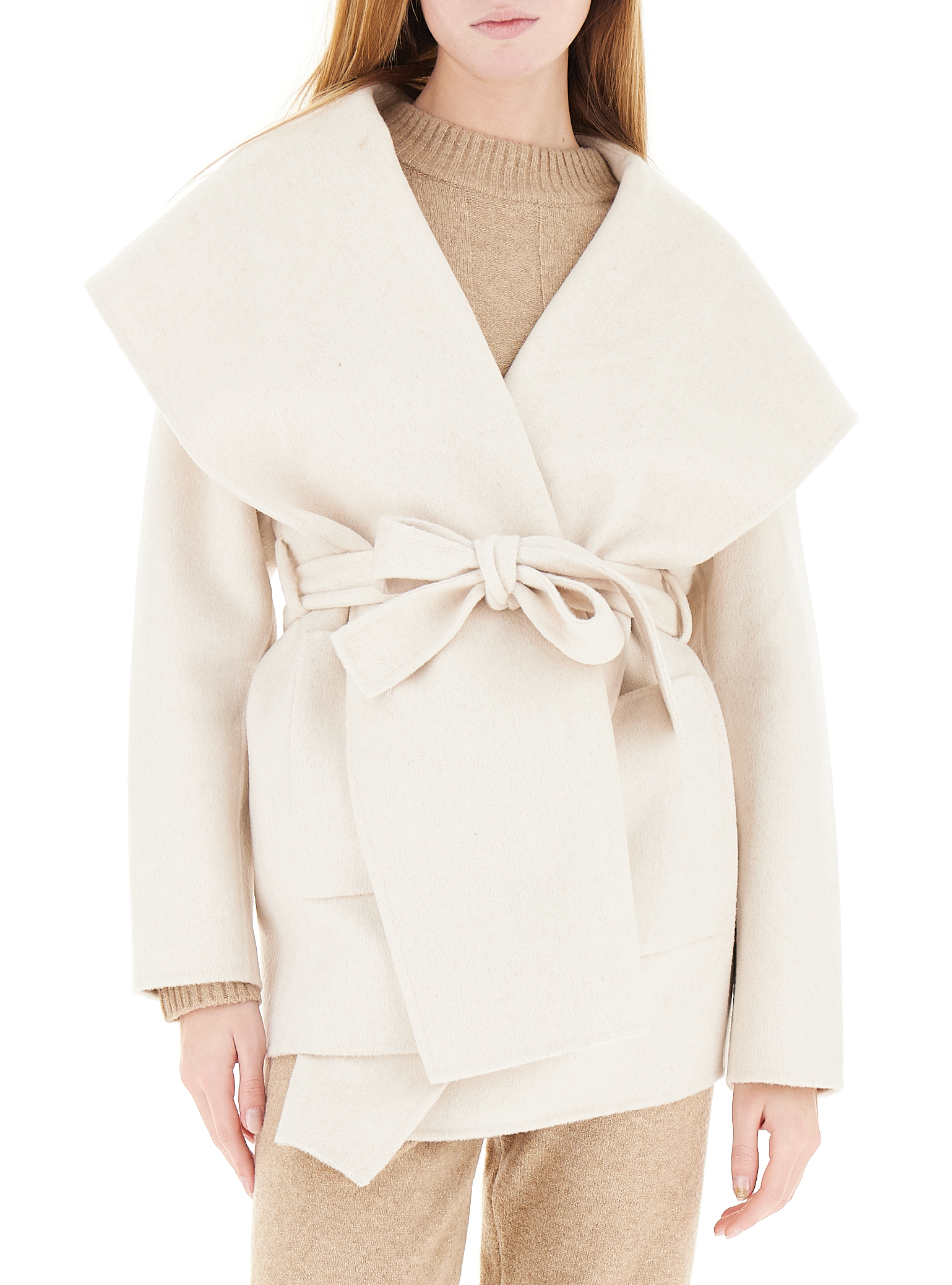 DEHA Cappotto misto lana AVORIO M