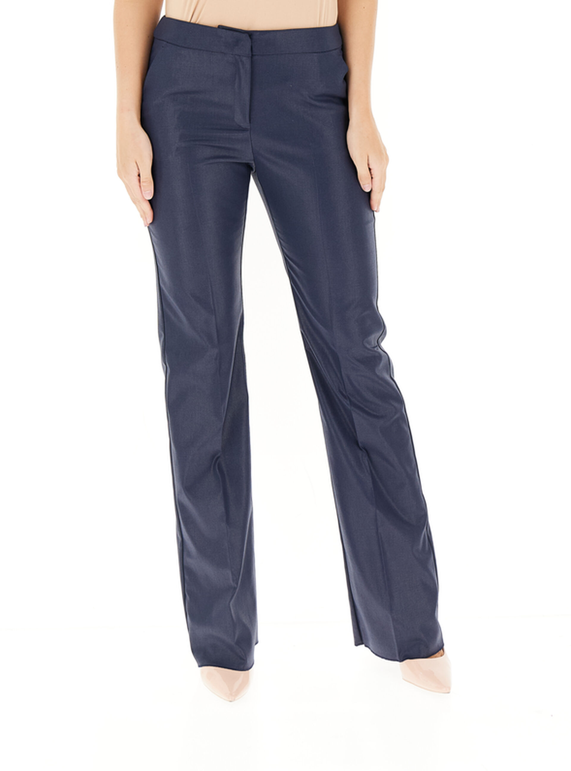 Pantalone effetto laminato BLU NAVY
