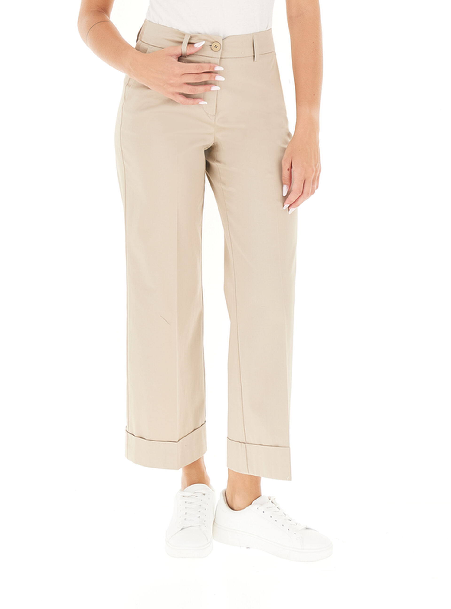 LINKS Pantalone wide leg BEIGE