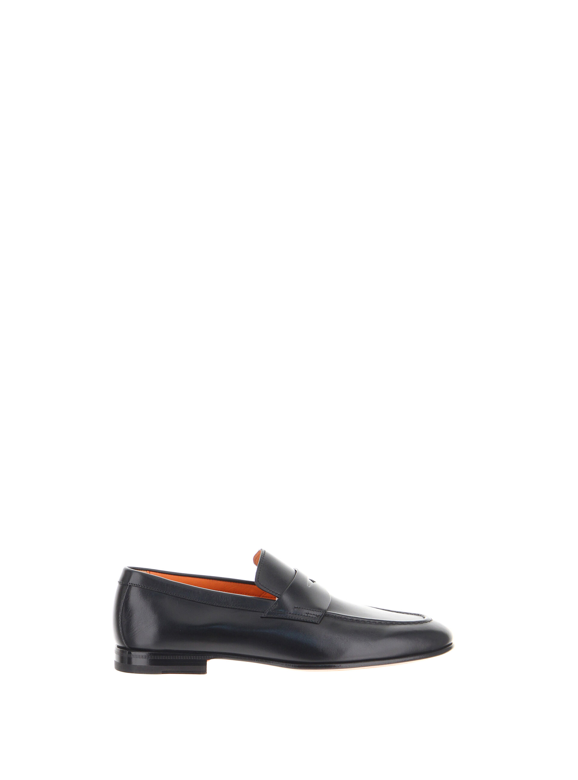 SANTONI Mocassini in pelle NERO
