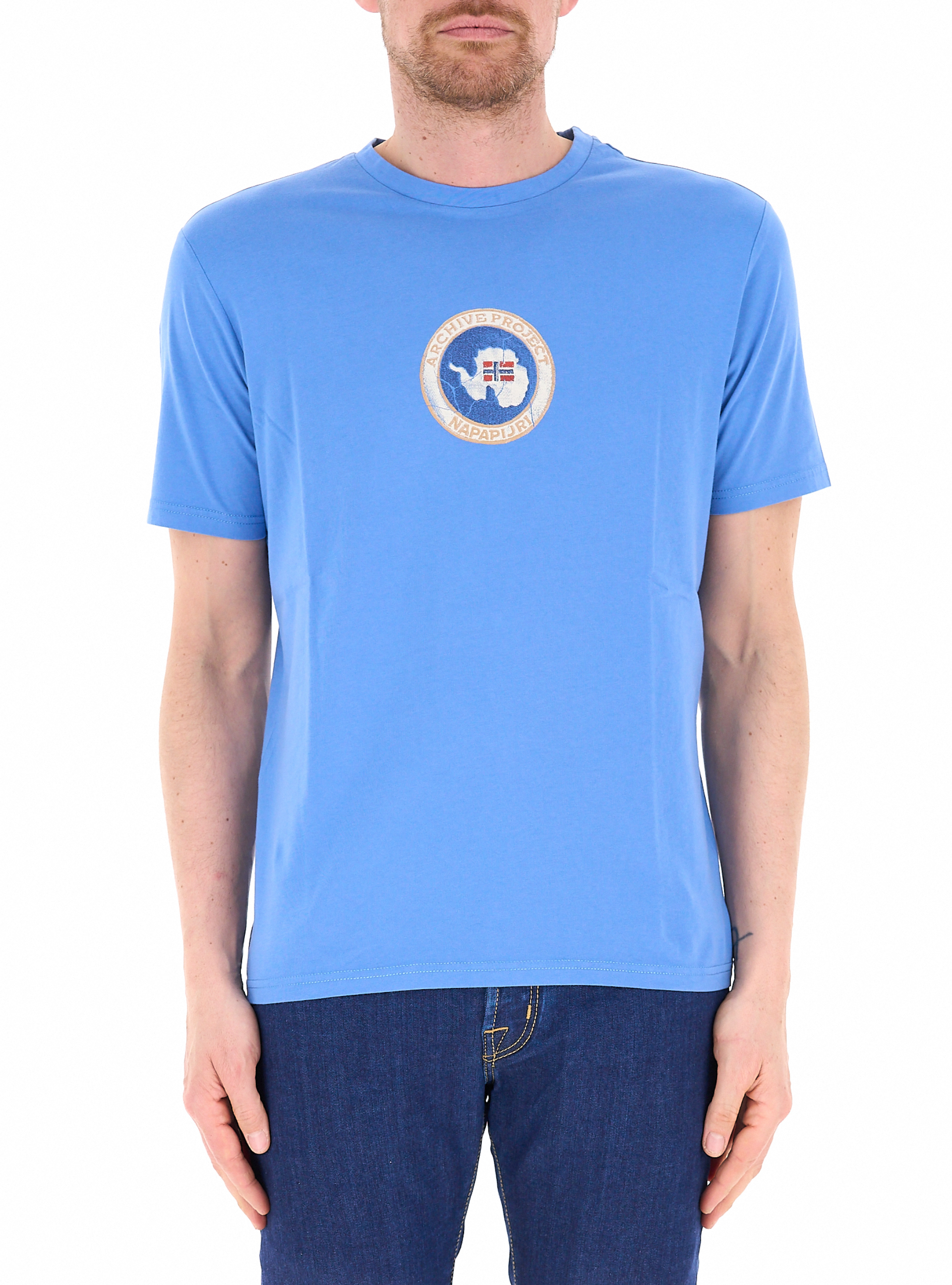 T-shirt in cotone AZZURRO