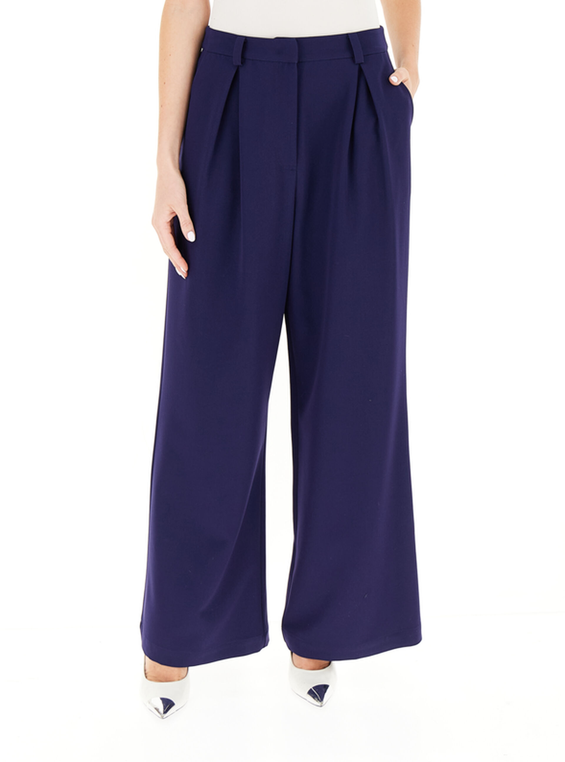 Pantalone con pinces BLU NAVY 42