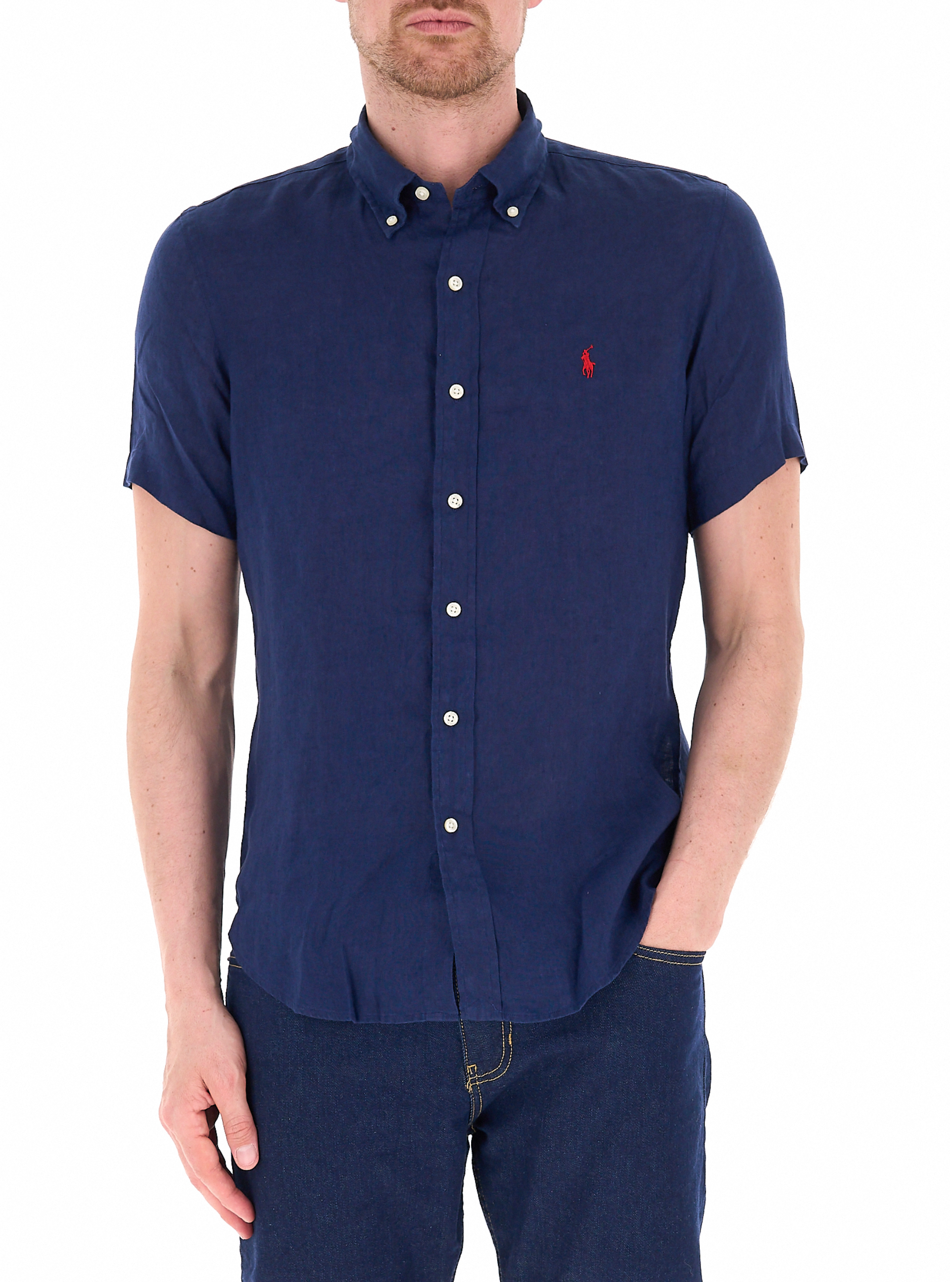 Camicia in lino POLO BLU NAVY