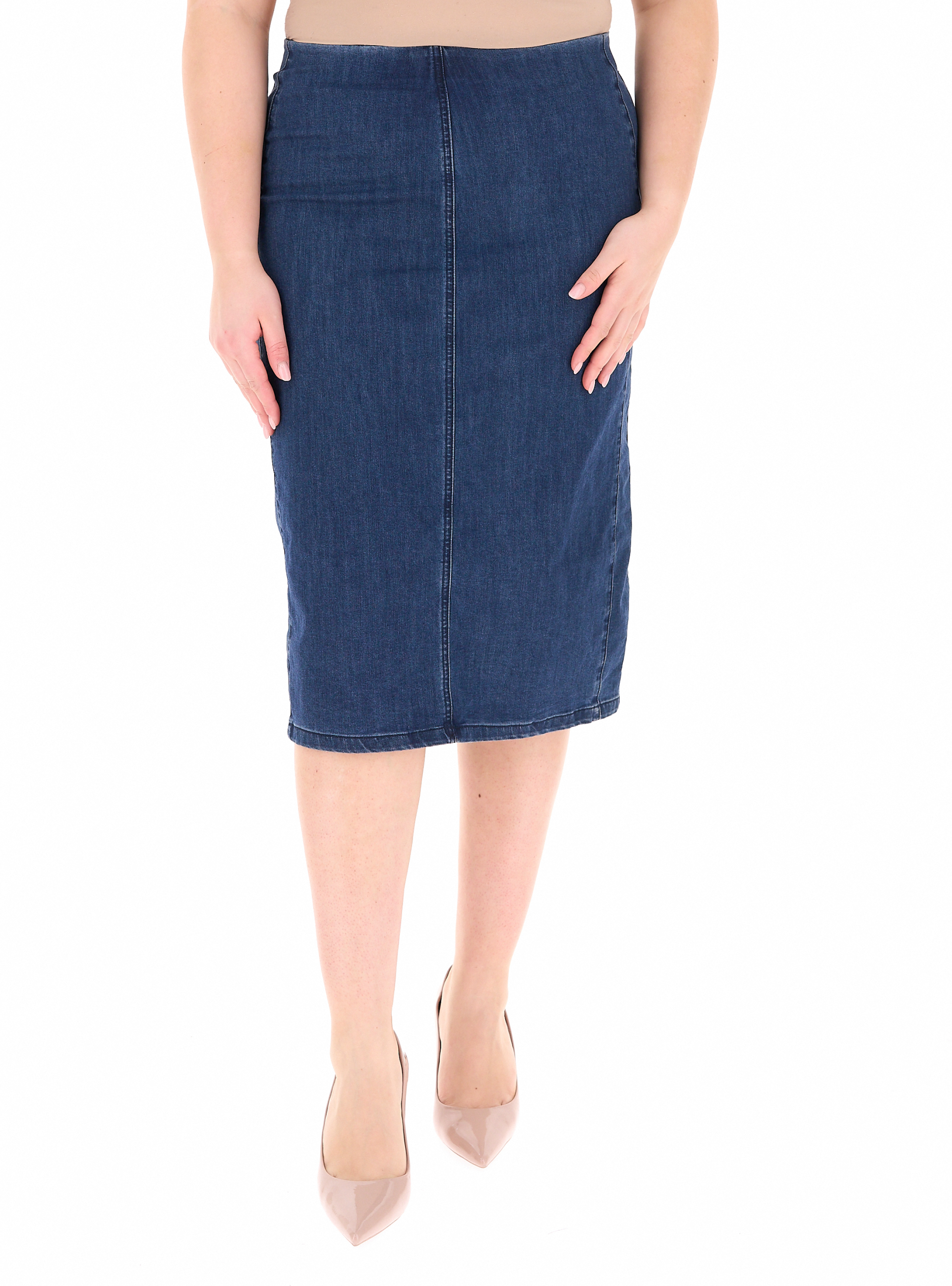 ELENA MIRO' Gonna in jeans BLU
