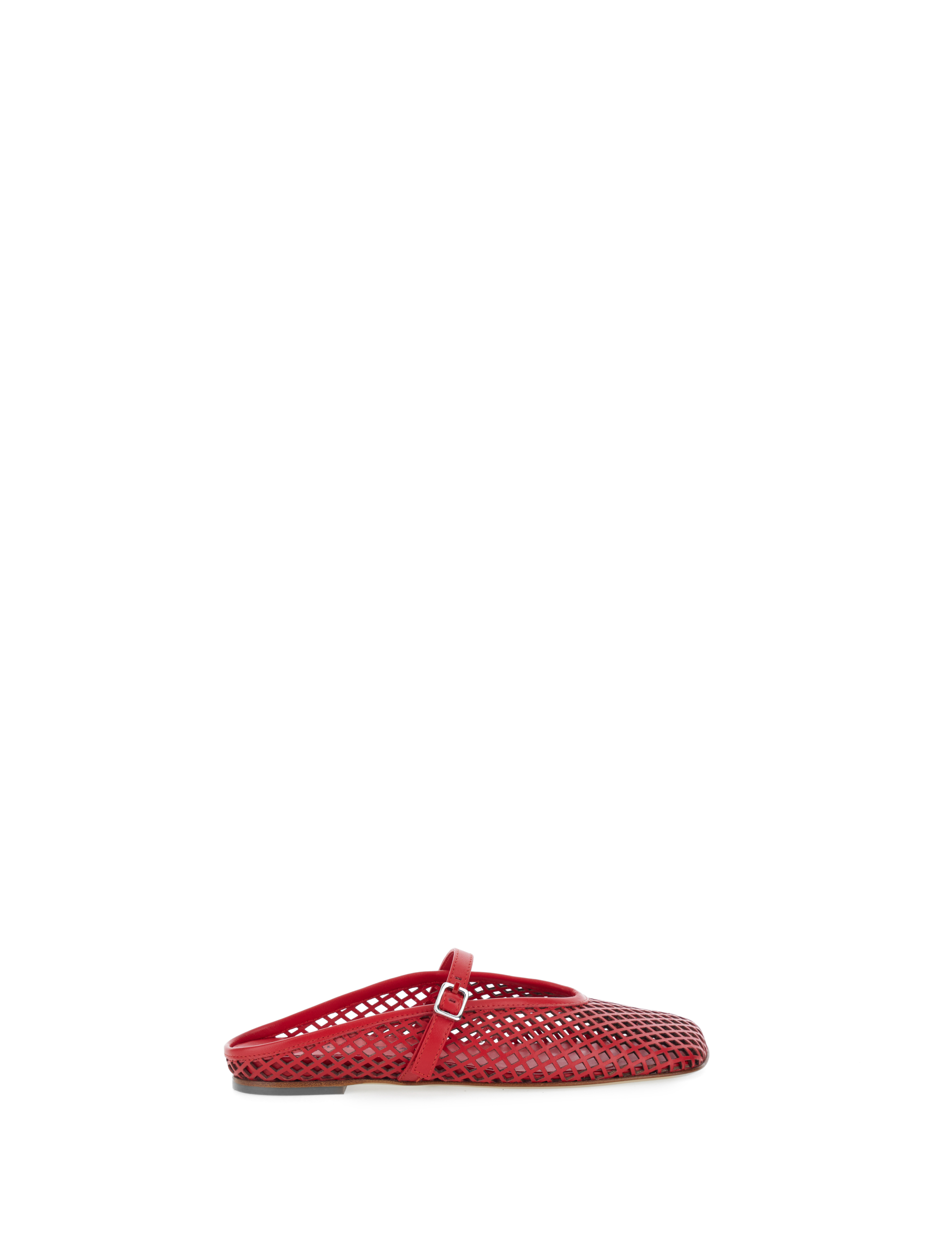 HALMANERA Mules in pelle ROSSO