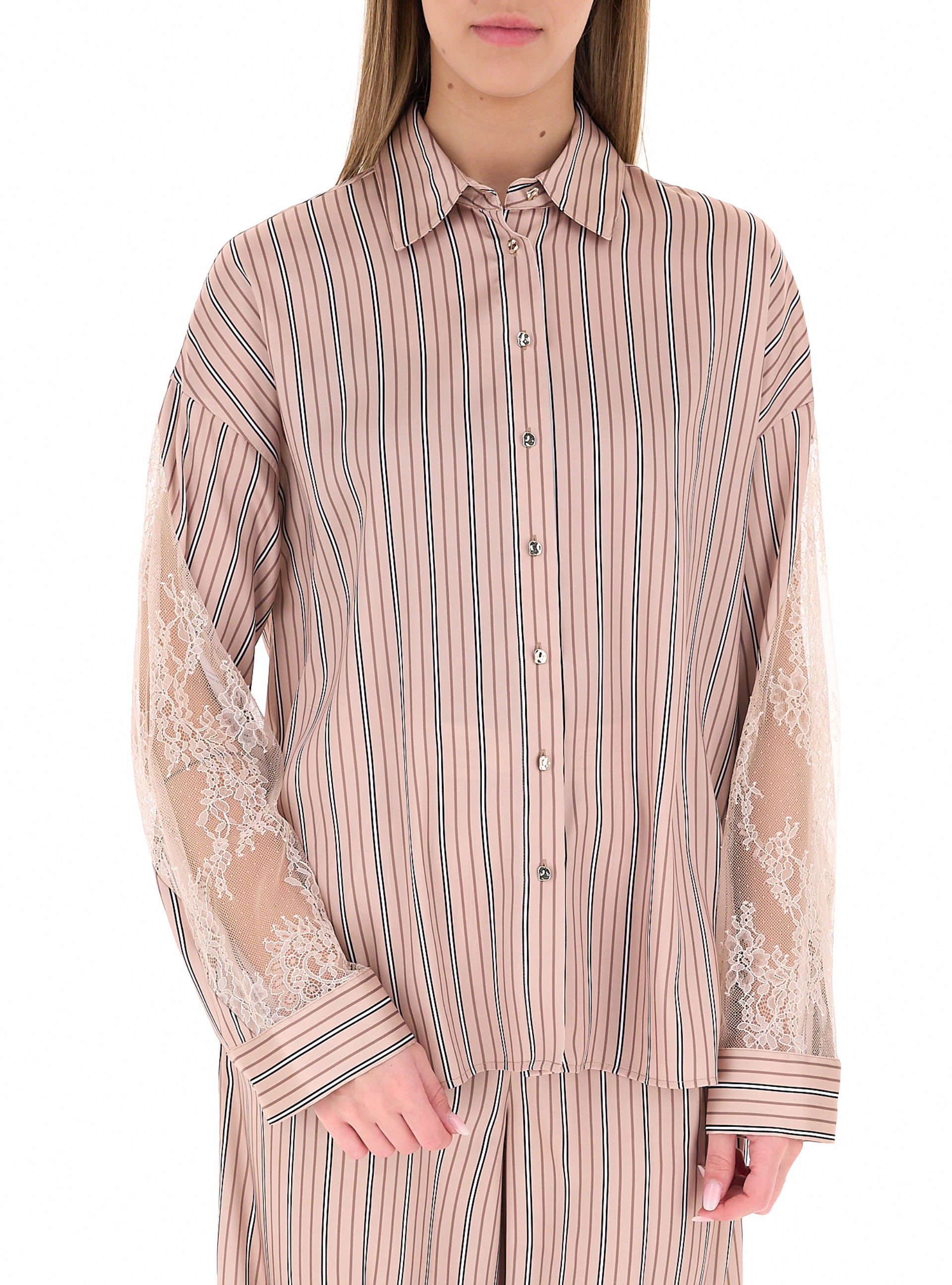 LIU JO Camicia a righe BEIGE 40