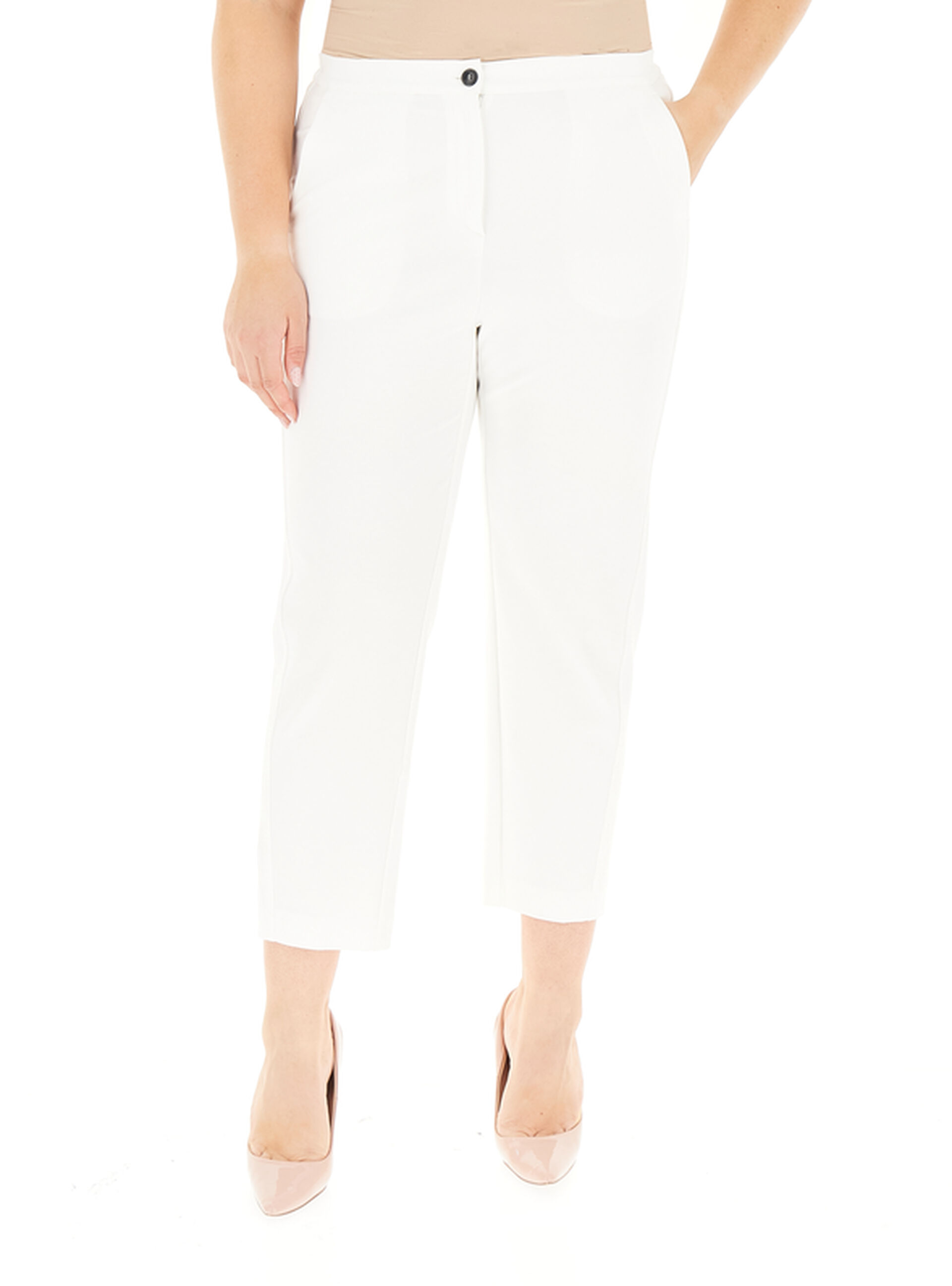 Pantalone a sigaretta BIANCO M