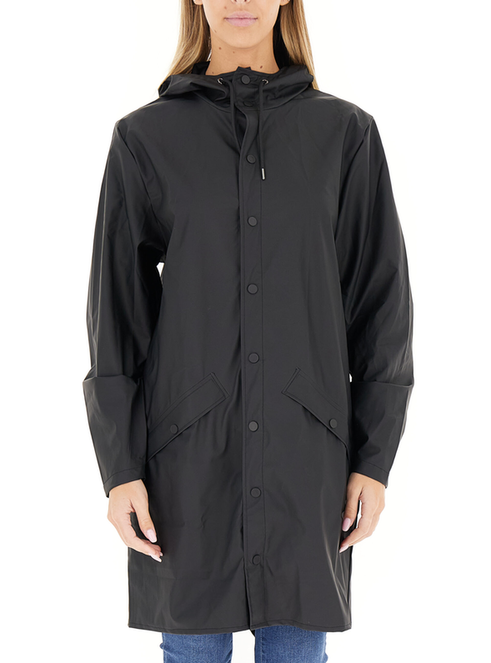 Impermeabile con cappuccio NERO S