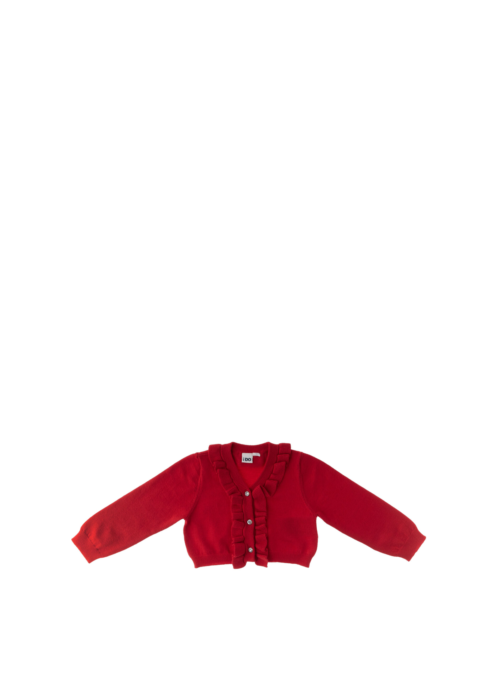IDO Cardigan scollo V ROSSO 7A