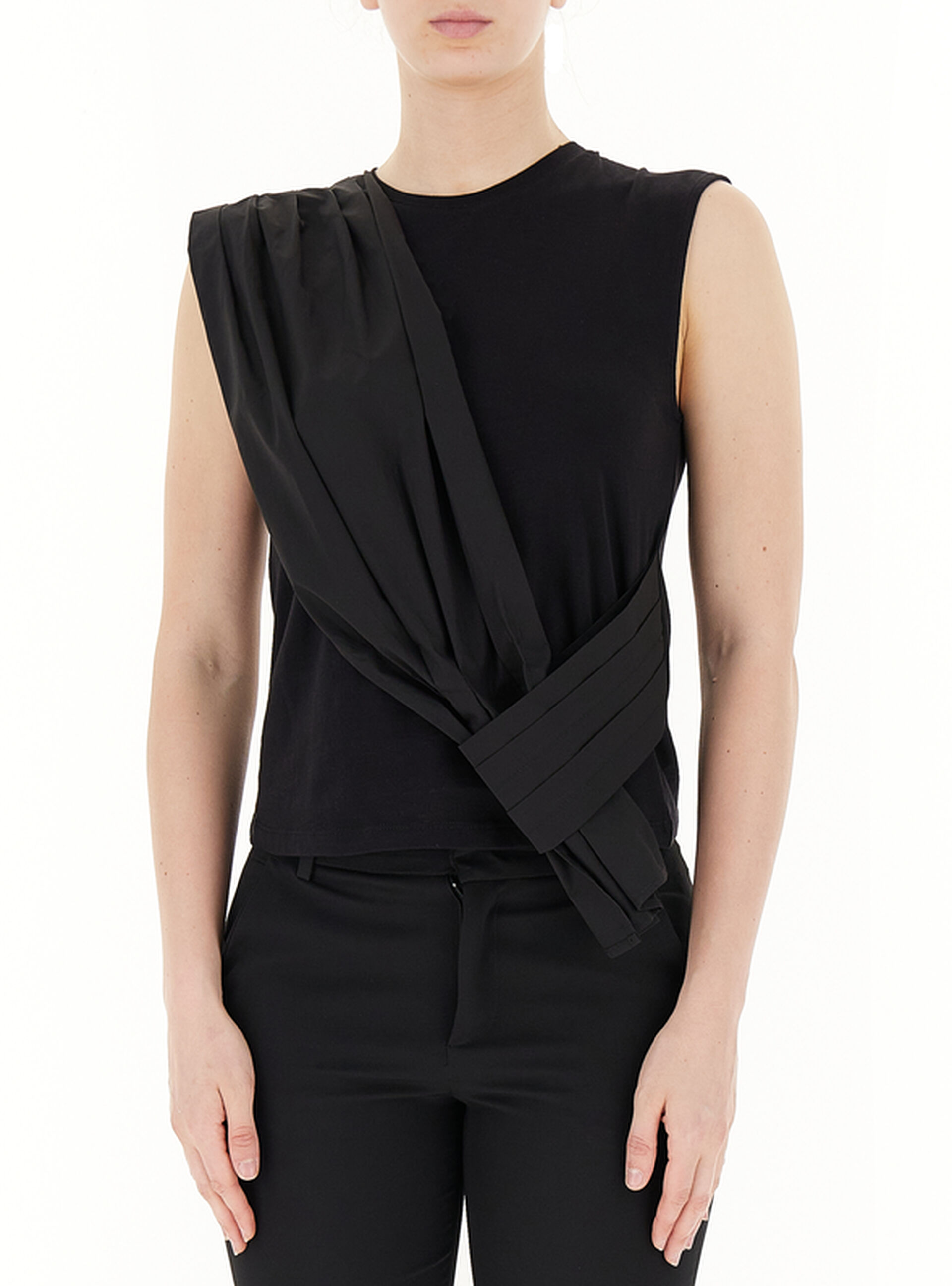 LIU JO T-shirt con inserto NERO