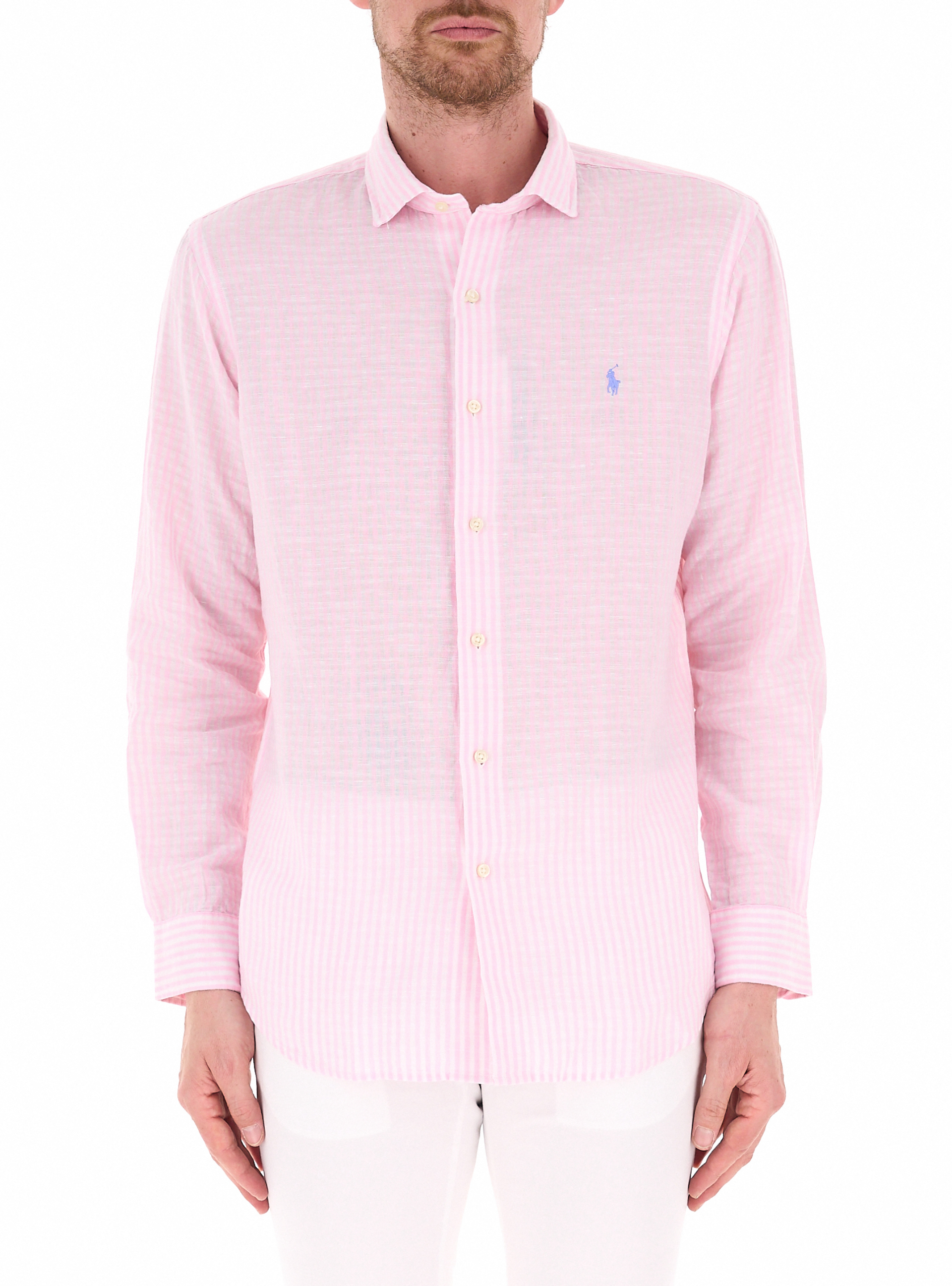 Camicia in lino POLO ROSA S