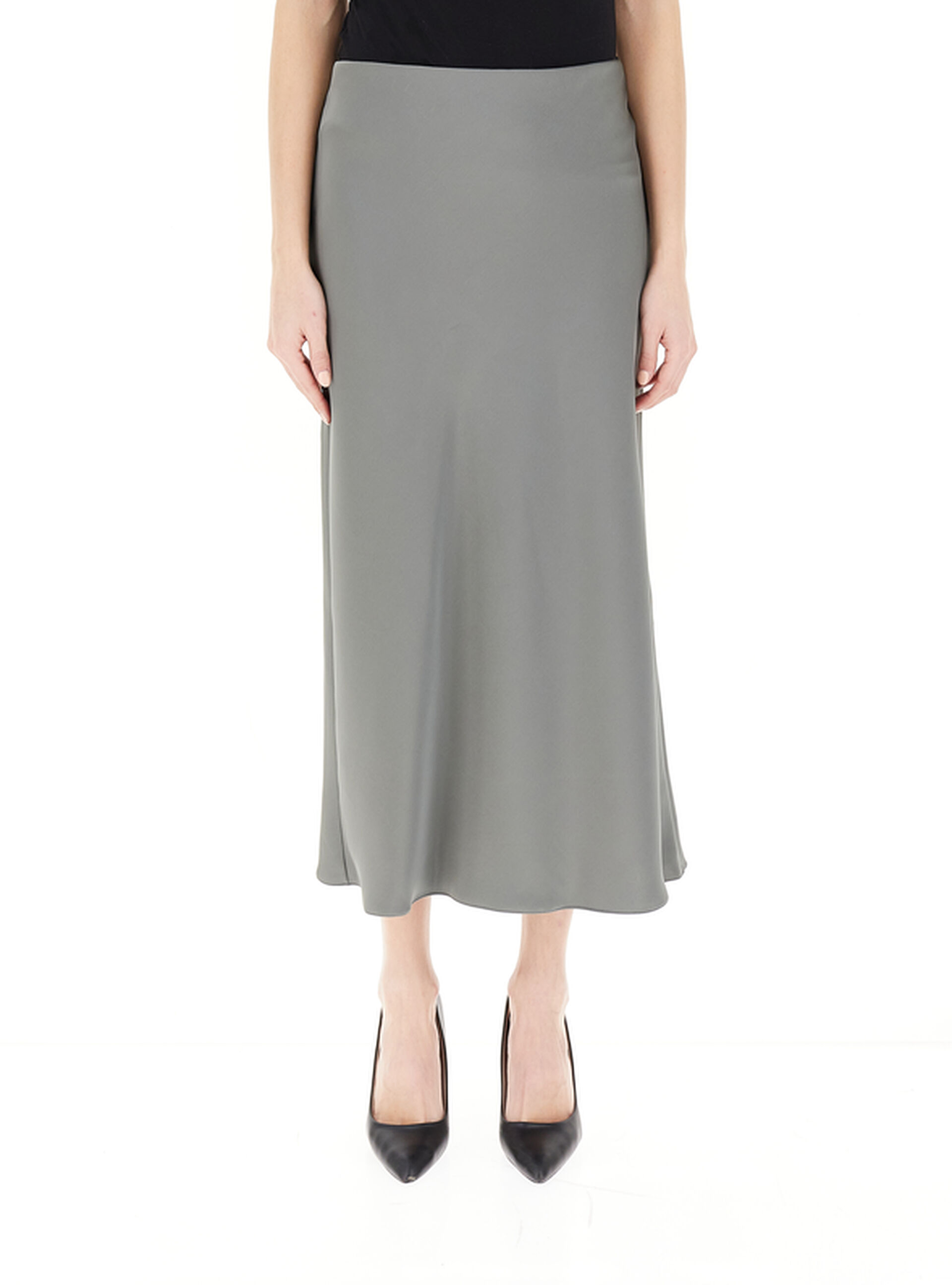 PATRIZIA PEPE Gonna in raso GRIGIO