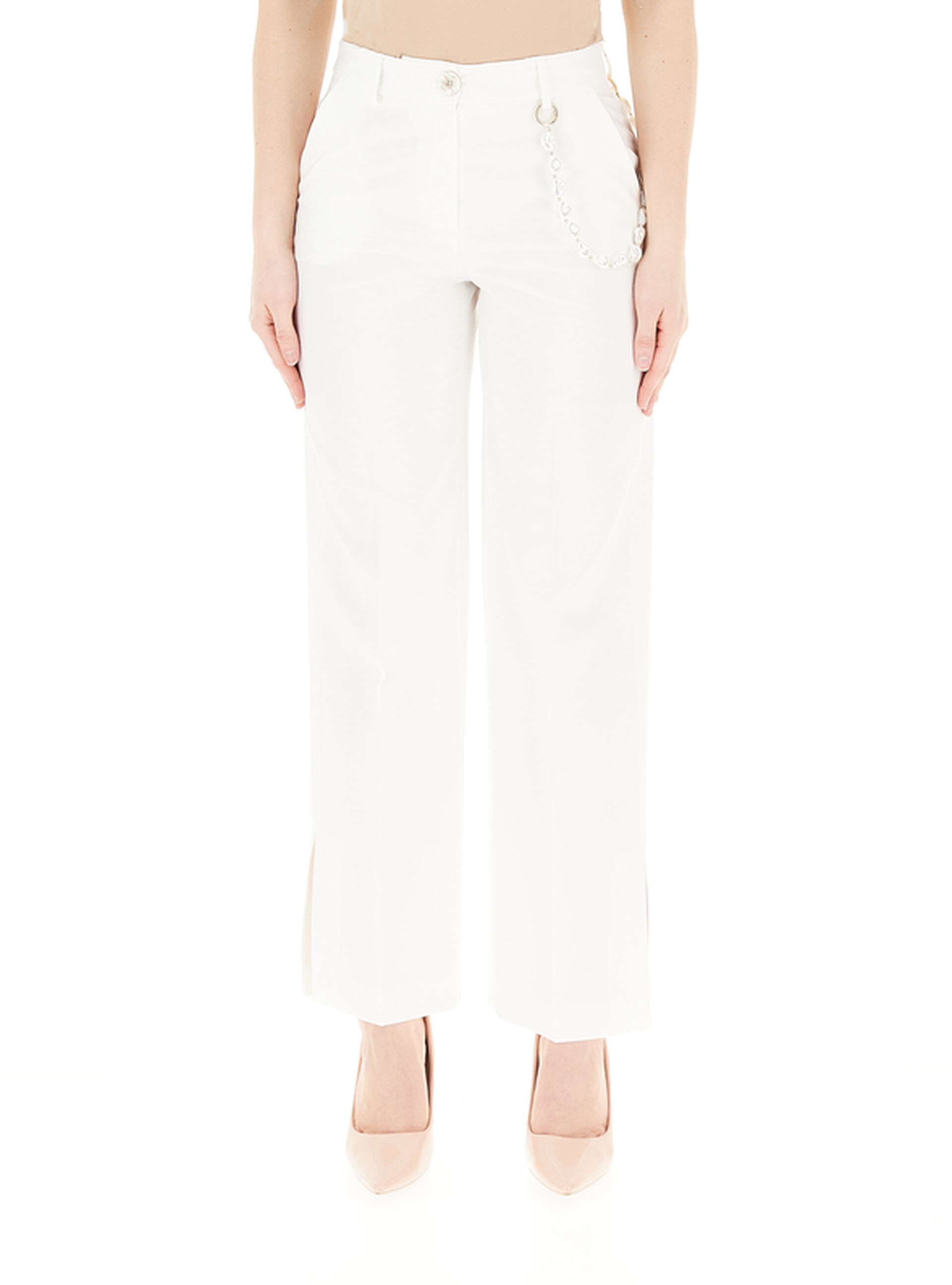 KOCCA Pantalone wide leg BIANCO
