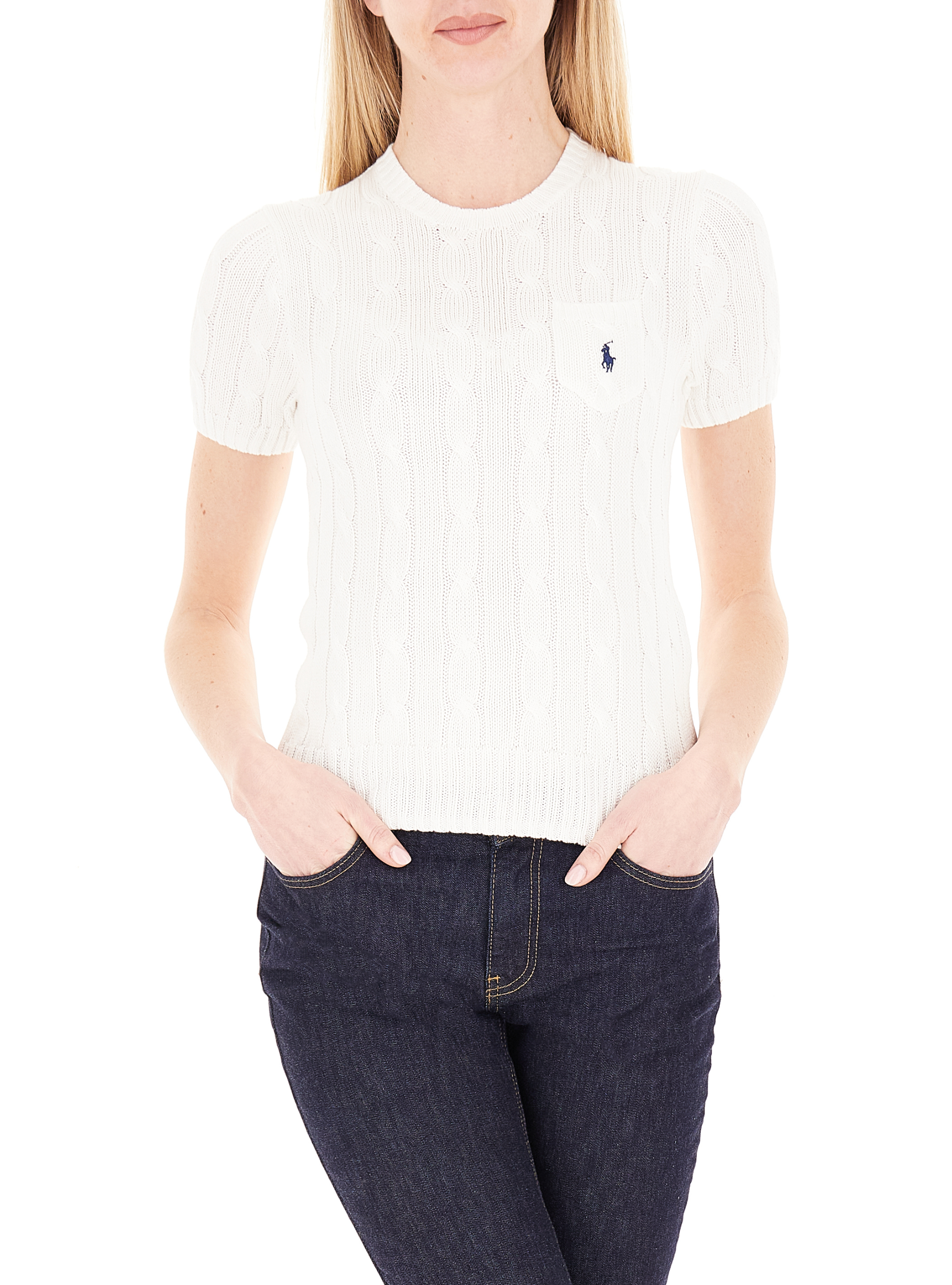 Maglia a trecce POLO BIANCO S