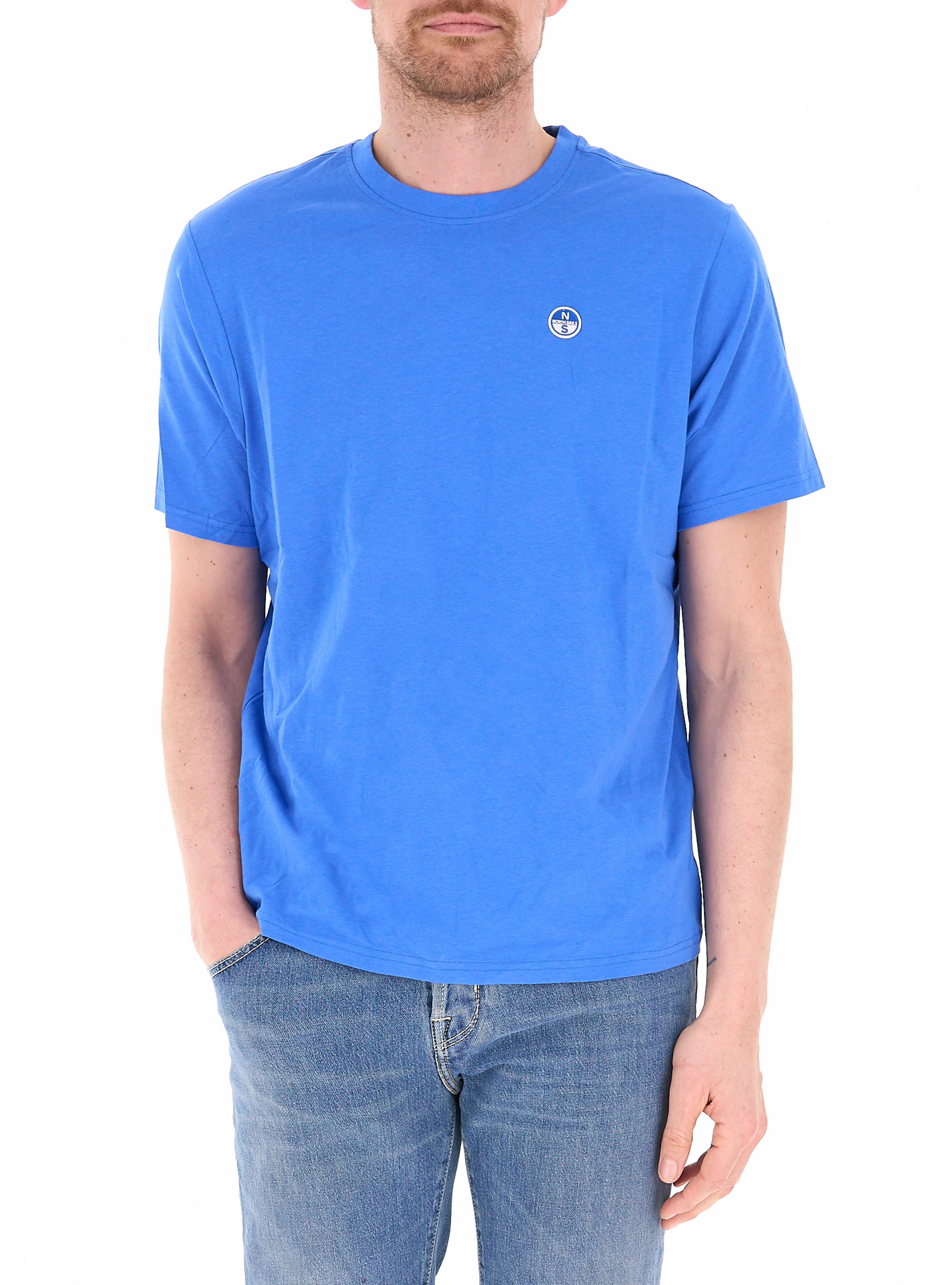 T-shirt in cotone BLU CHIARO