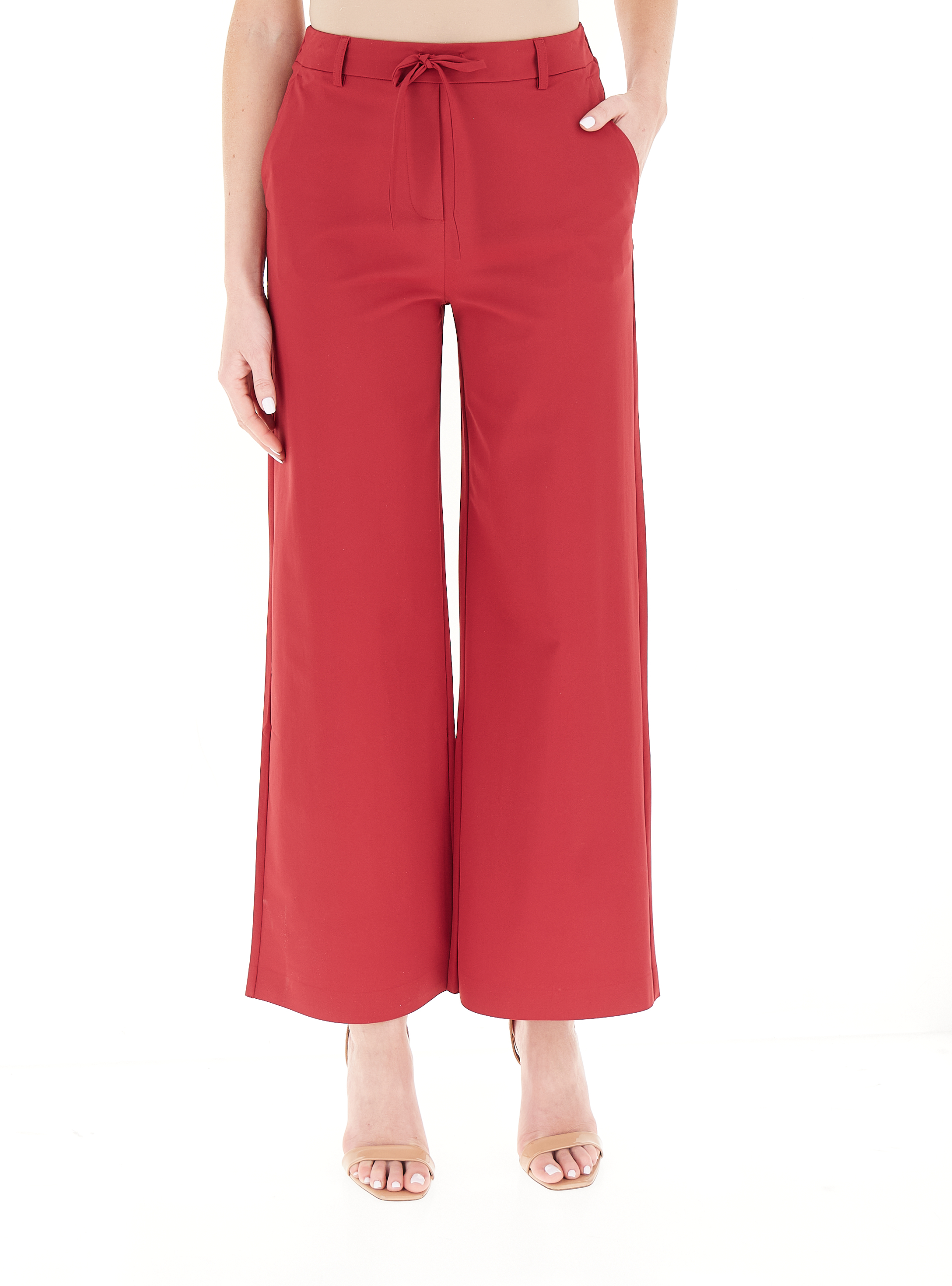 Pantalone wide leg ROSSO L