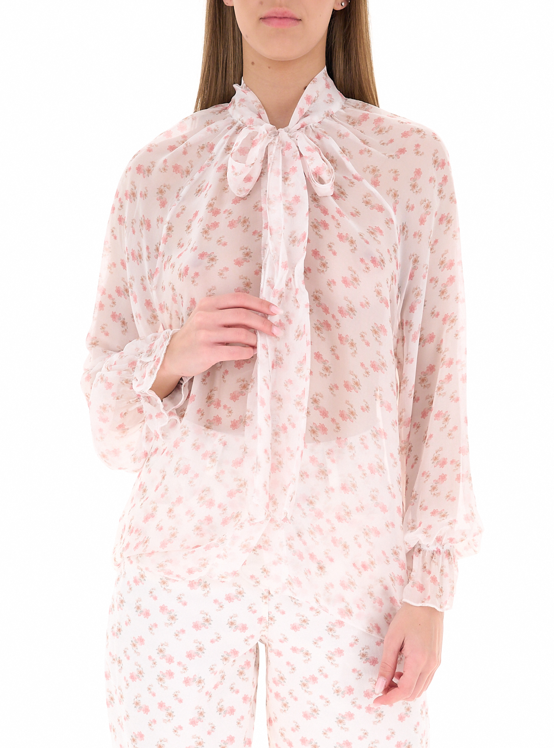 Blusa misto seta ROSA CHIARO M
