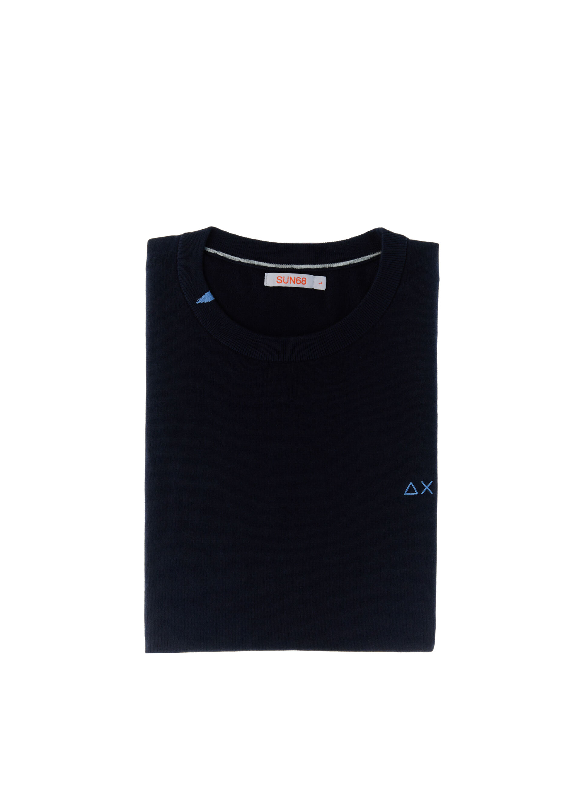 SUN68 Maglia in cotone BLU NOTTE