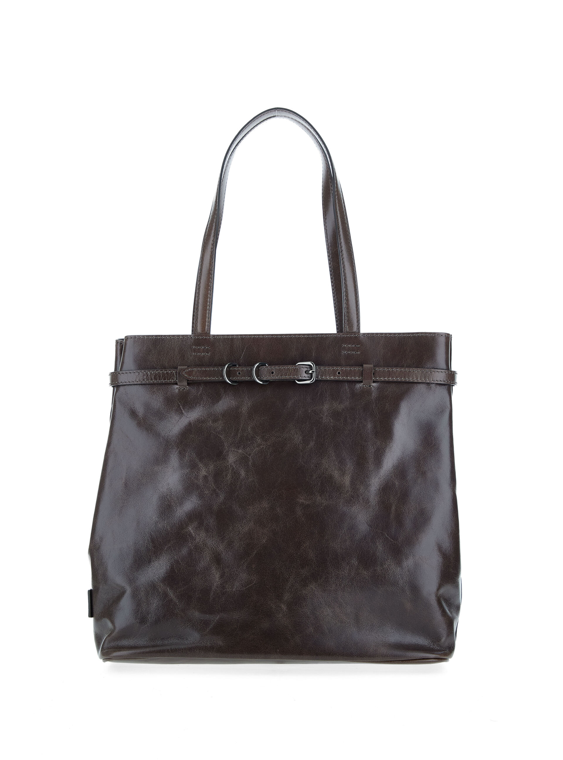 Borsa shopper pelle TESTA DI MORO