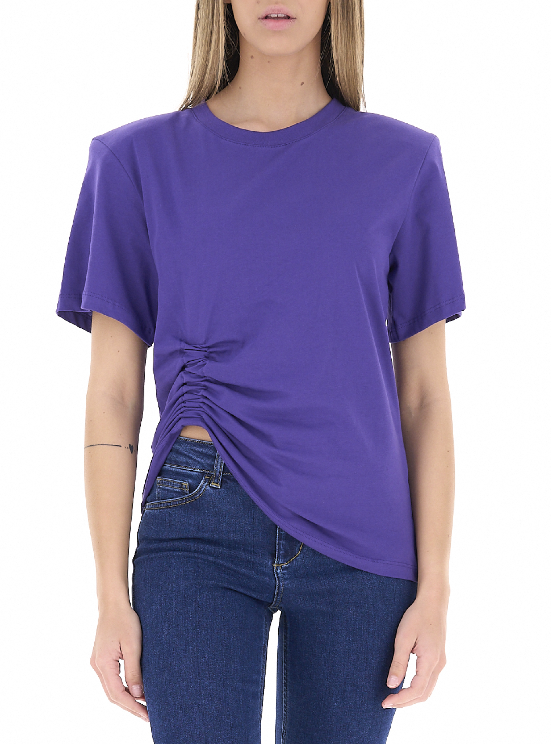 T-shirt con drappeggio VIOLA S