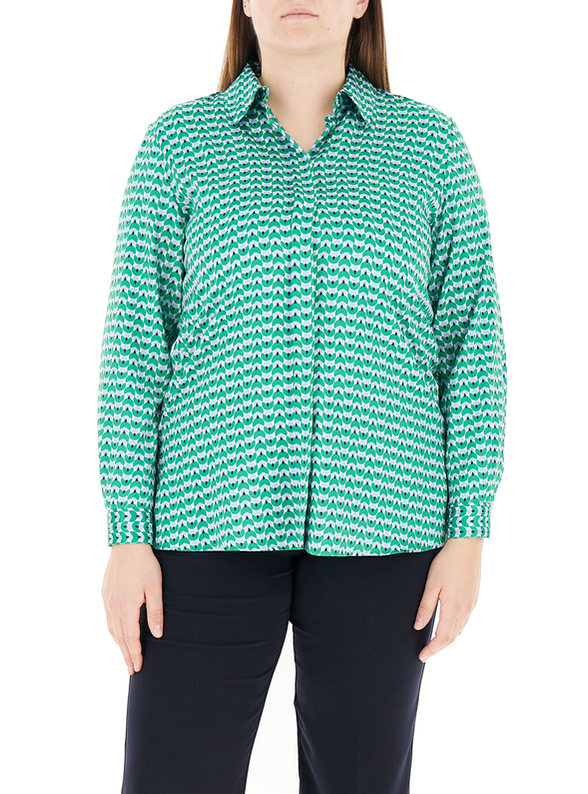 Camicia maniche lunghe VERDE 23