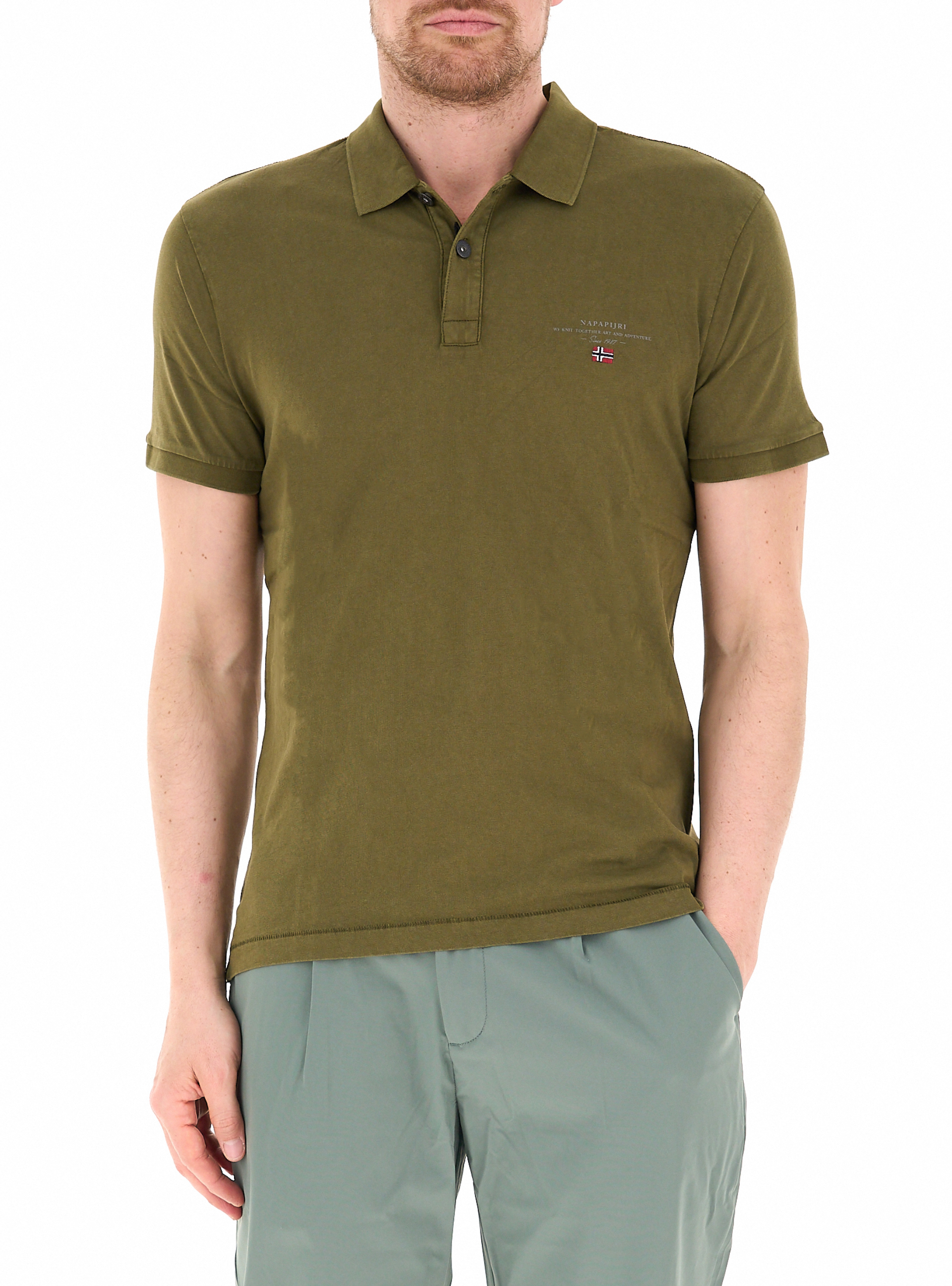 Polo in cotone VERDE OLIVA