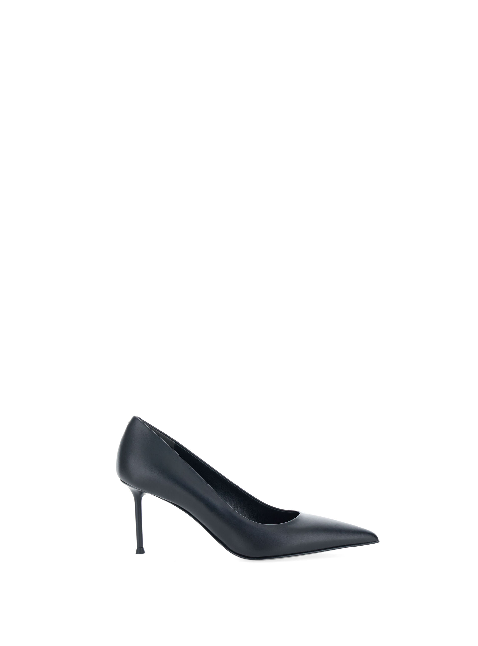 Décolleté in pelle NERO