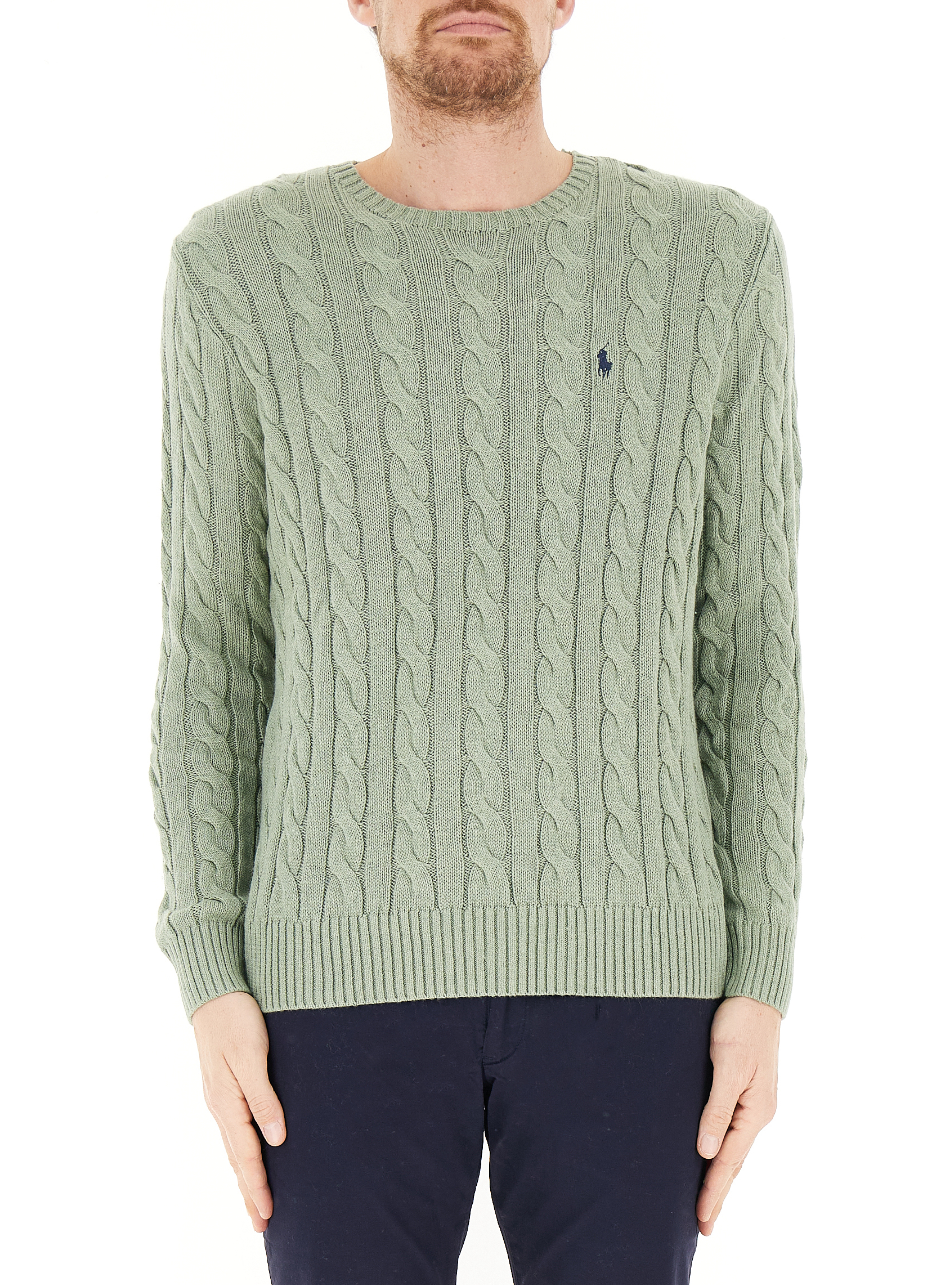 Maglione a trecce POLO SALVIA XS