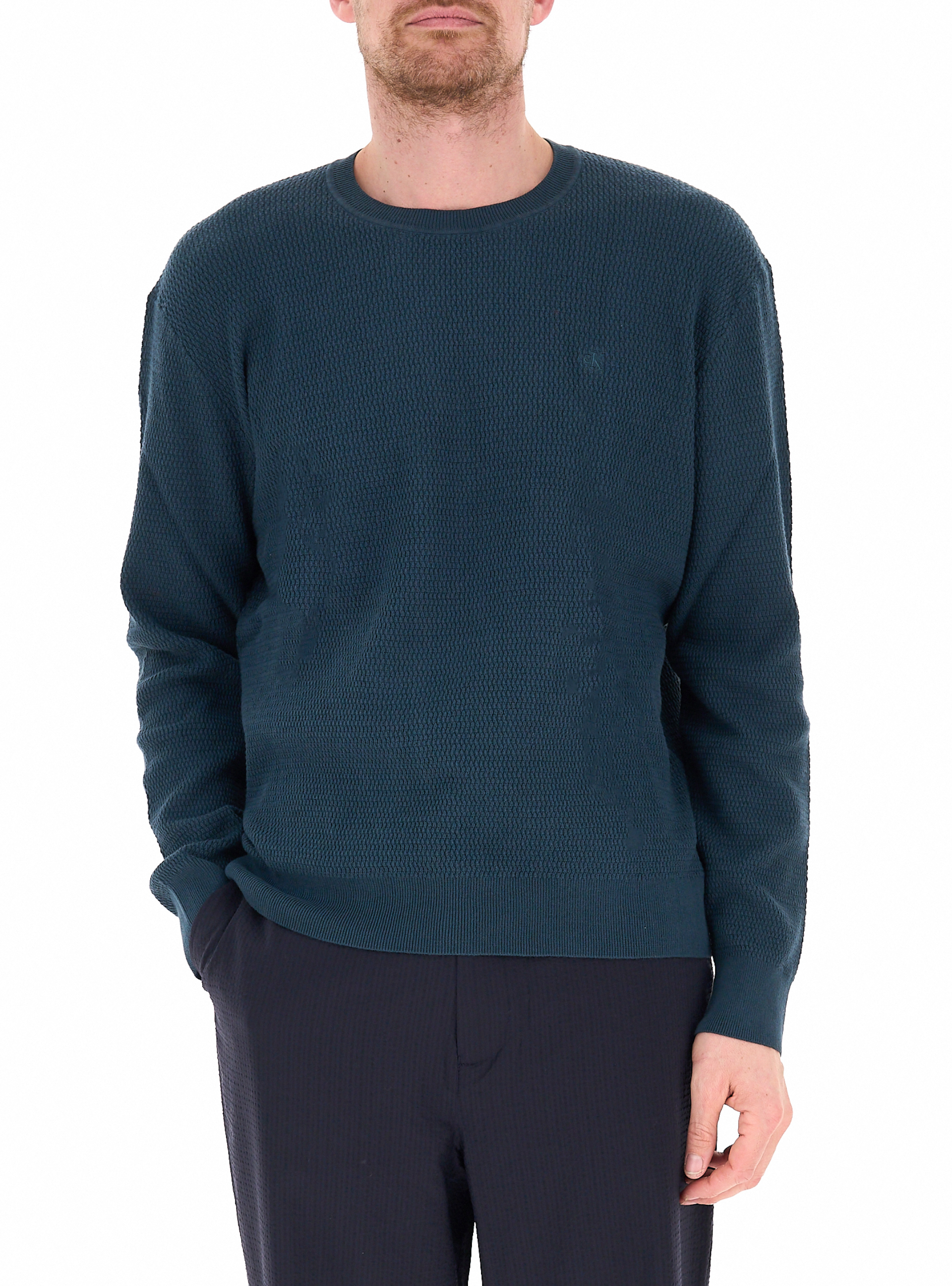 Maglia girocollo PETROLIO M