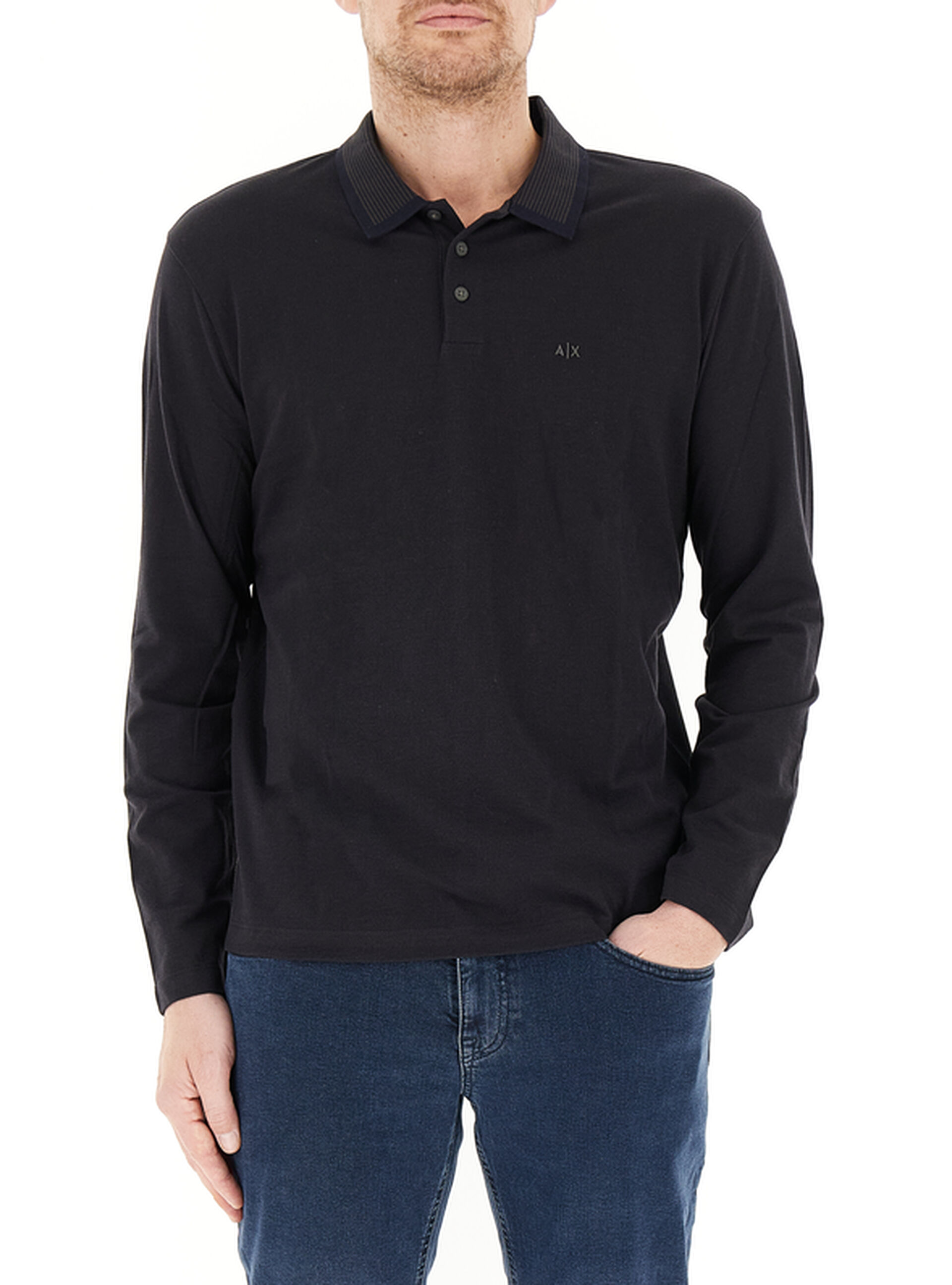 Polo maniche lunghe BLU NOTTE