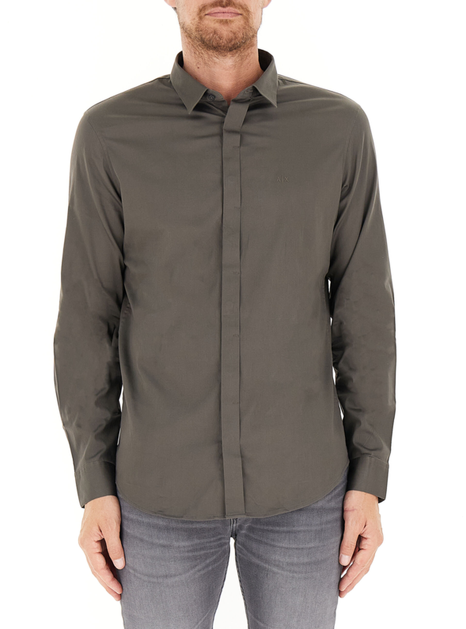 Camicia in cotone GRIGIO TÉ VERDE
