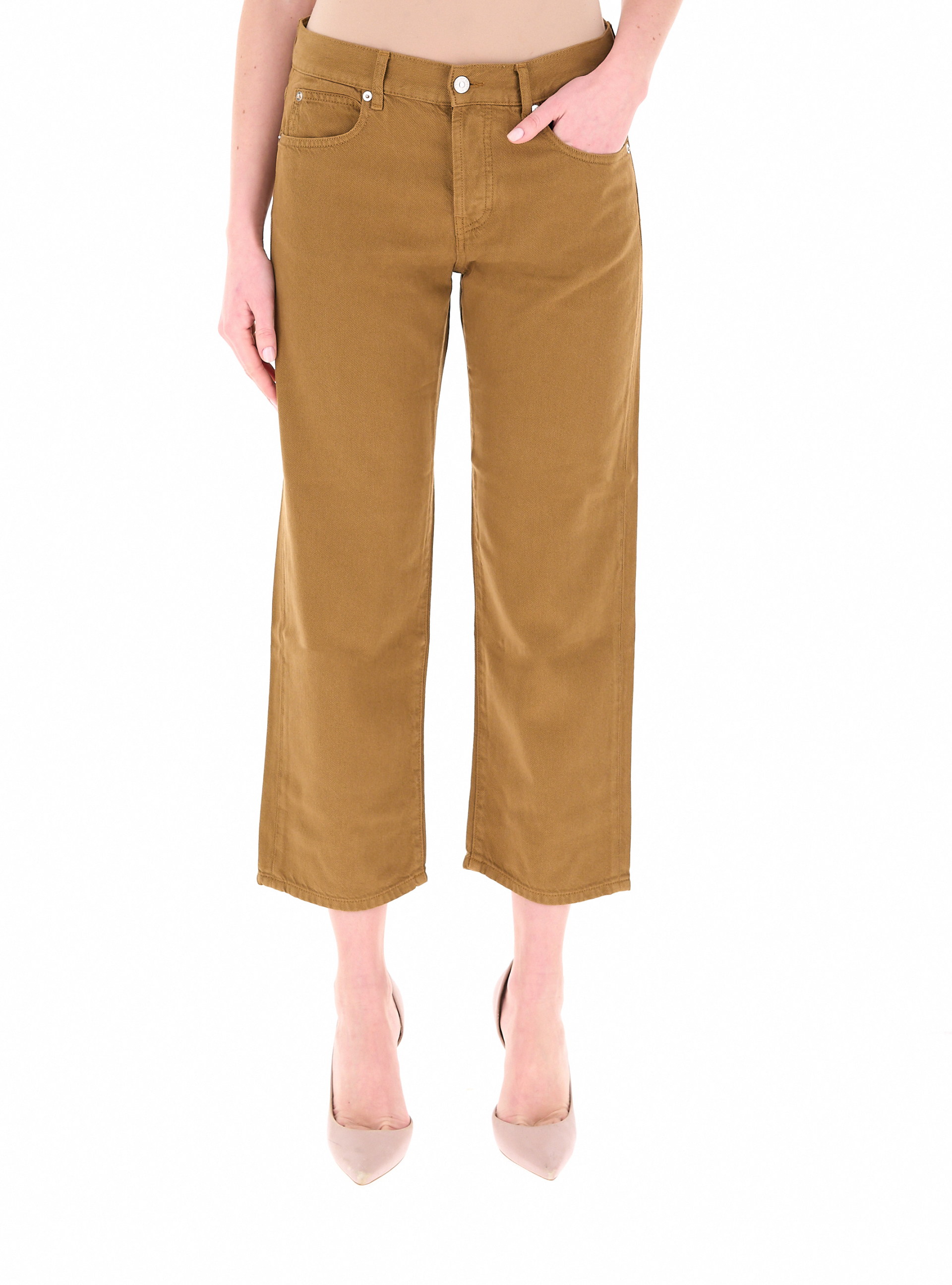 Pantalone wide leg TABACCO
