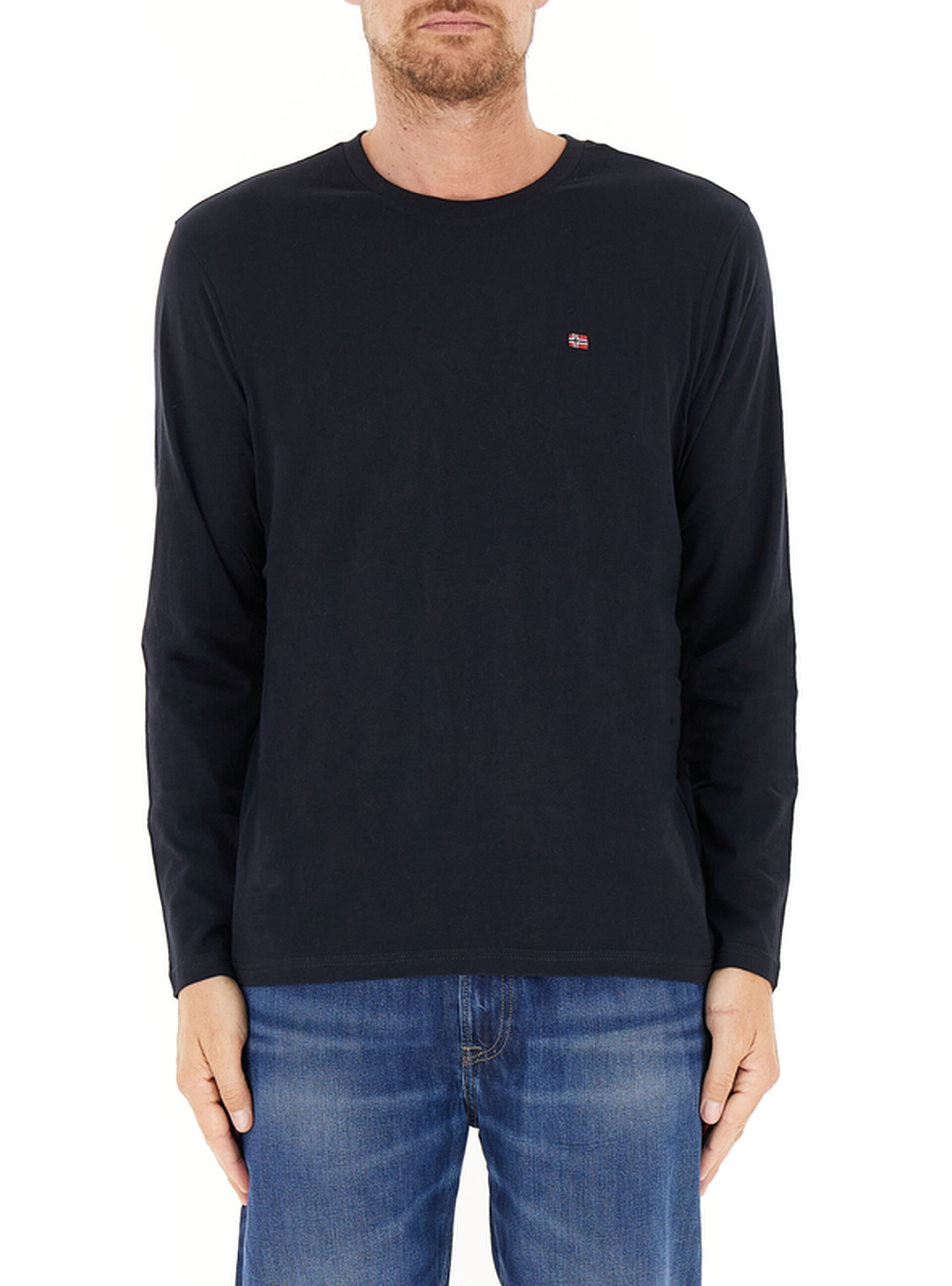 T-shirt maniche lunghe NERO