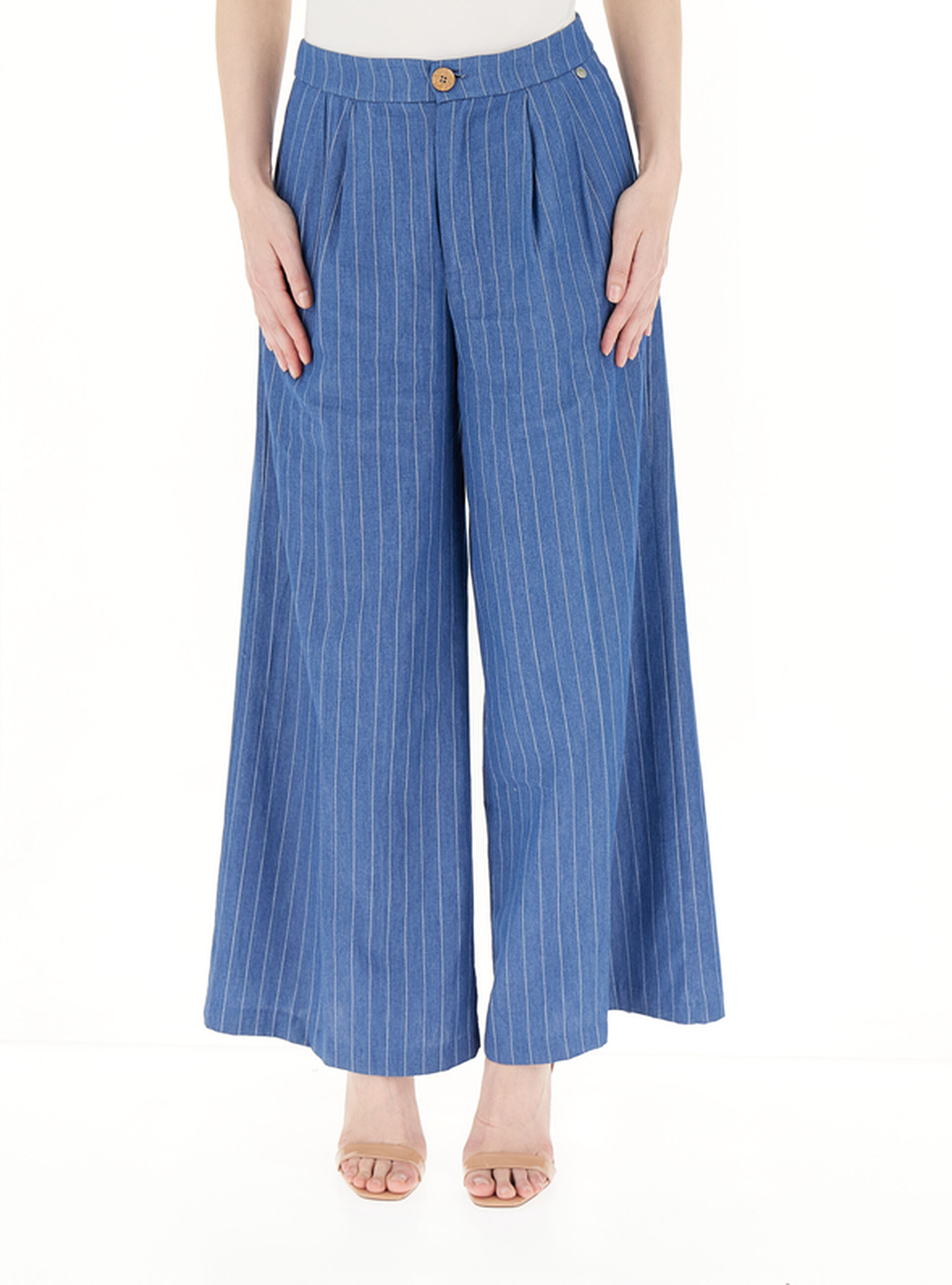 RINASCIMENTO Pantalone gessato BLU