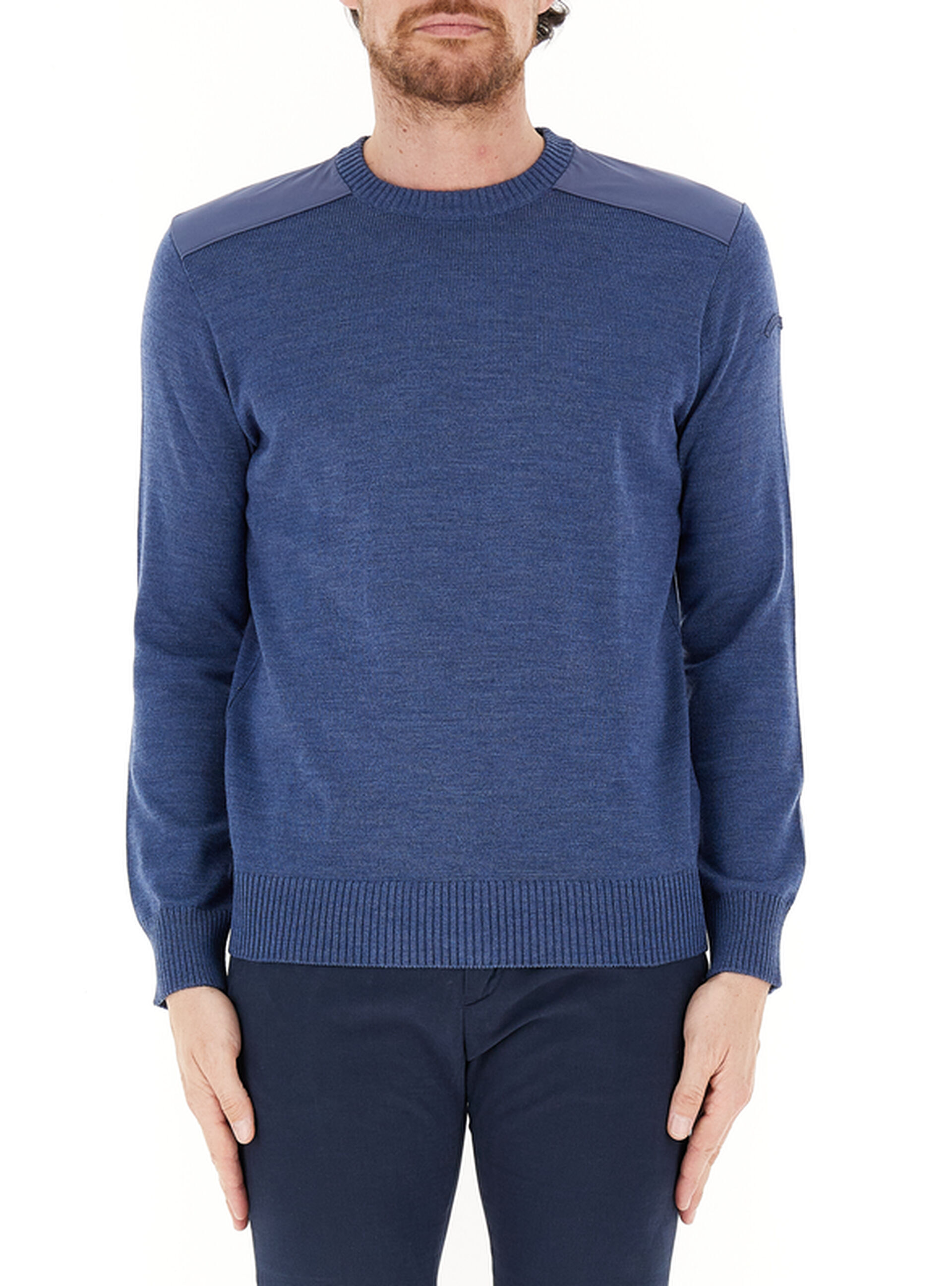 Maglione girocollo lana BLU XXL