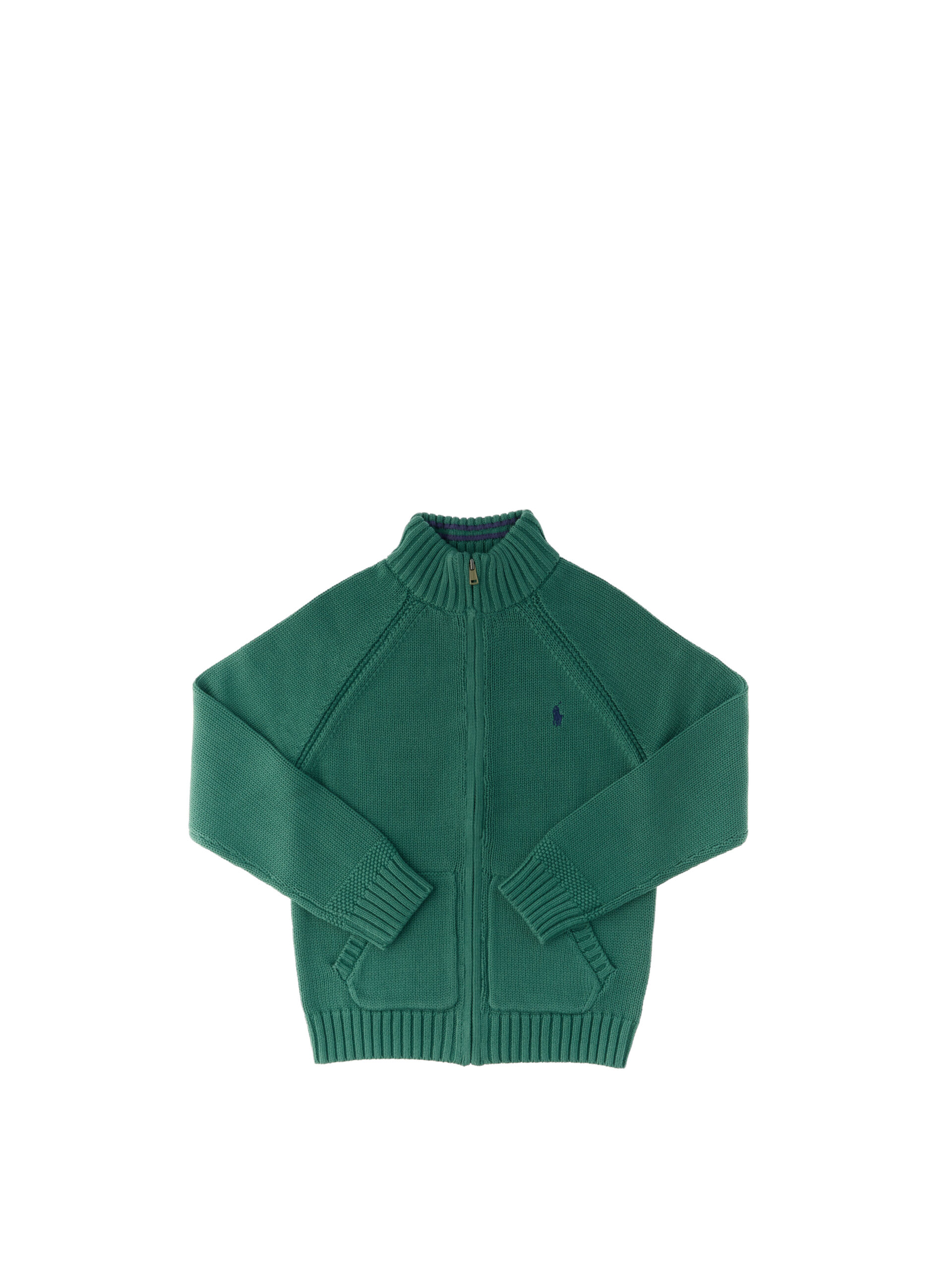 Cardigan con zip POLO BOYS VERDE SCURO S