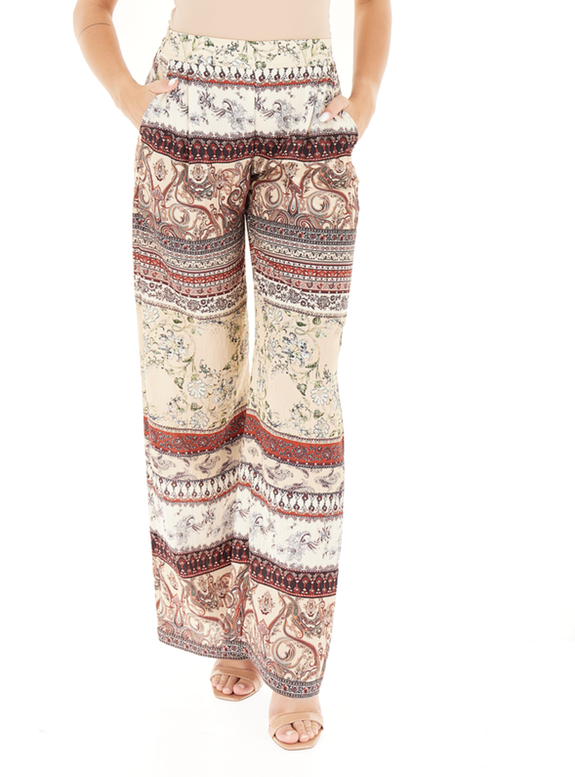 Dixie Pantalone a palazzo BEIGE M