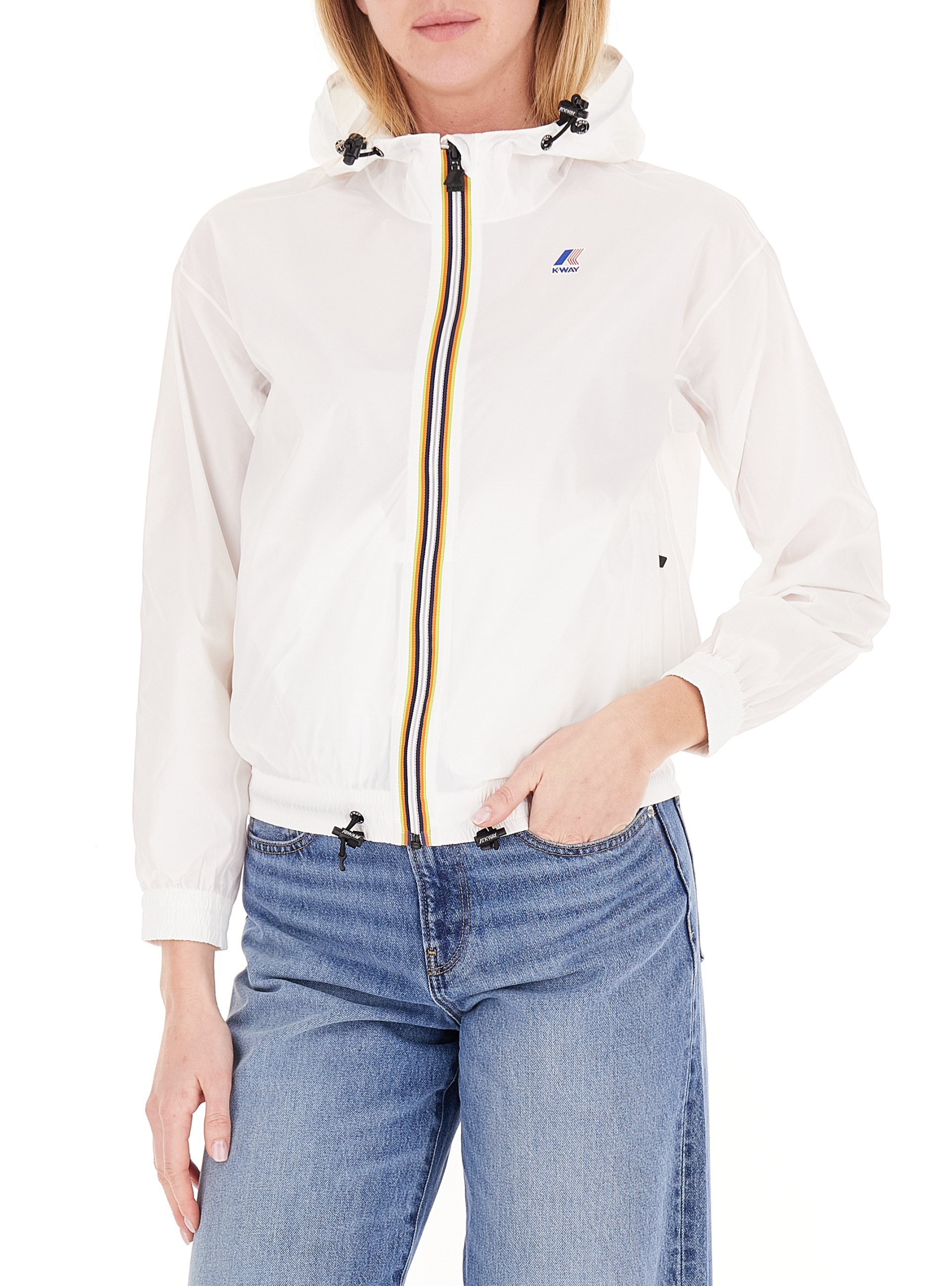 Giacca cropped impermeabile BIANCO M