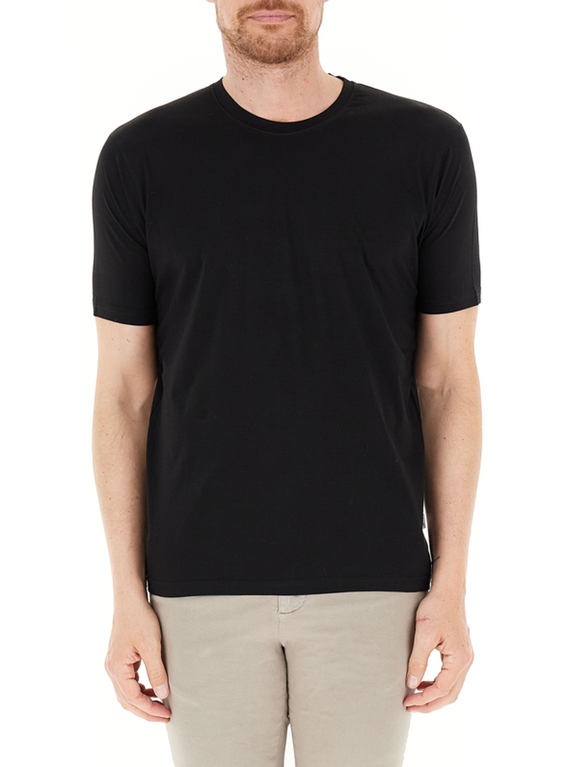 QB24 T-shirt girocollo NERO