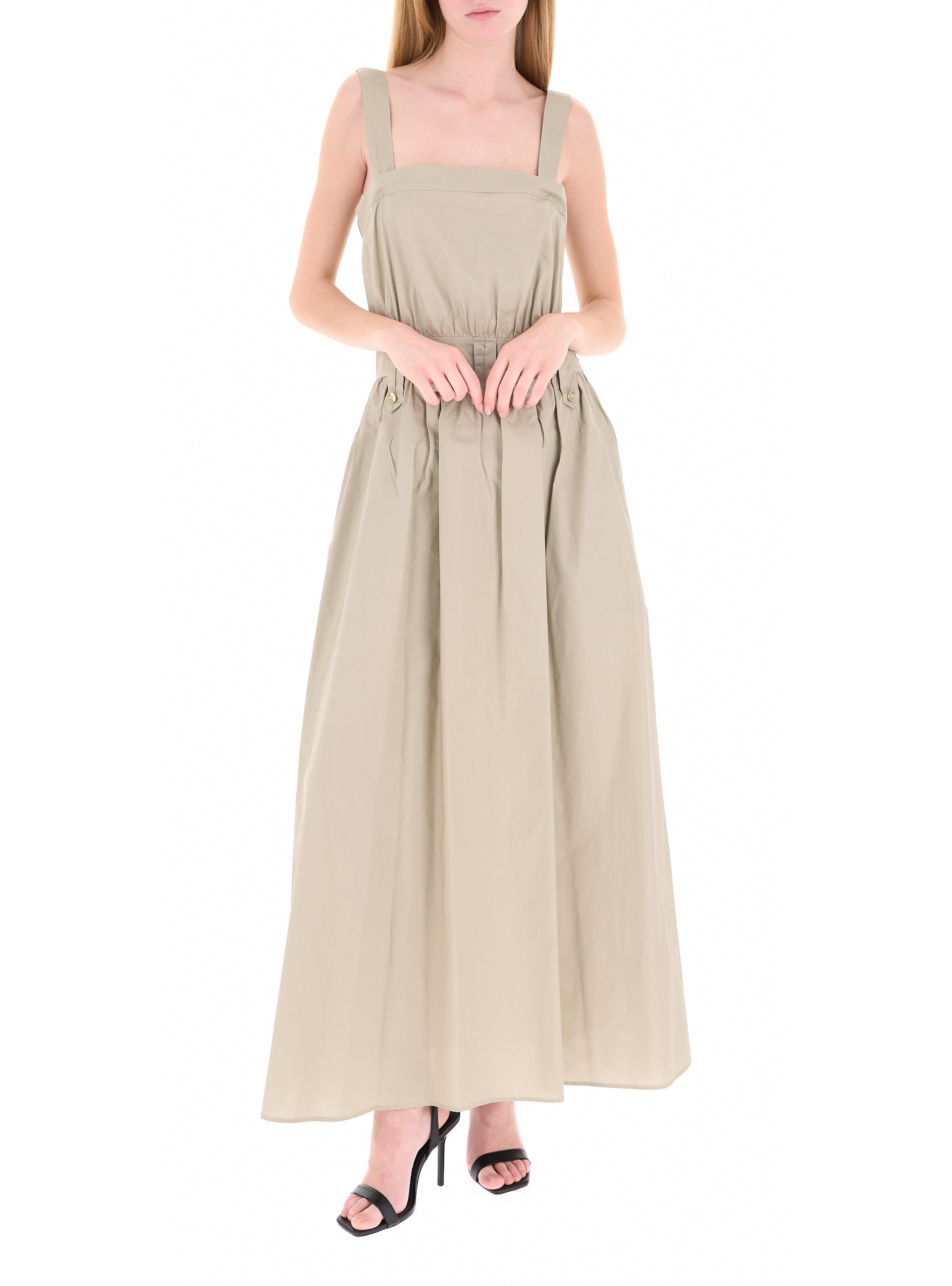 Abito in cotone LIU JEANS BEIGE