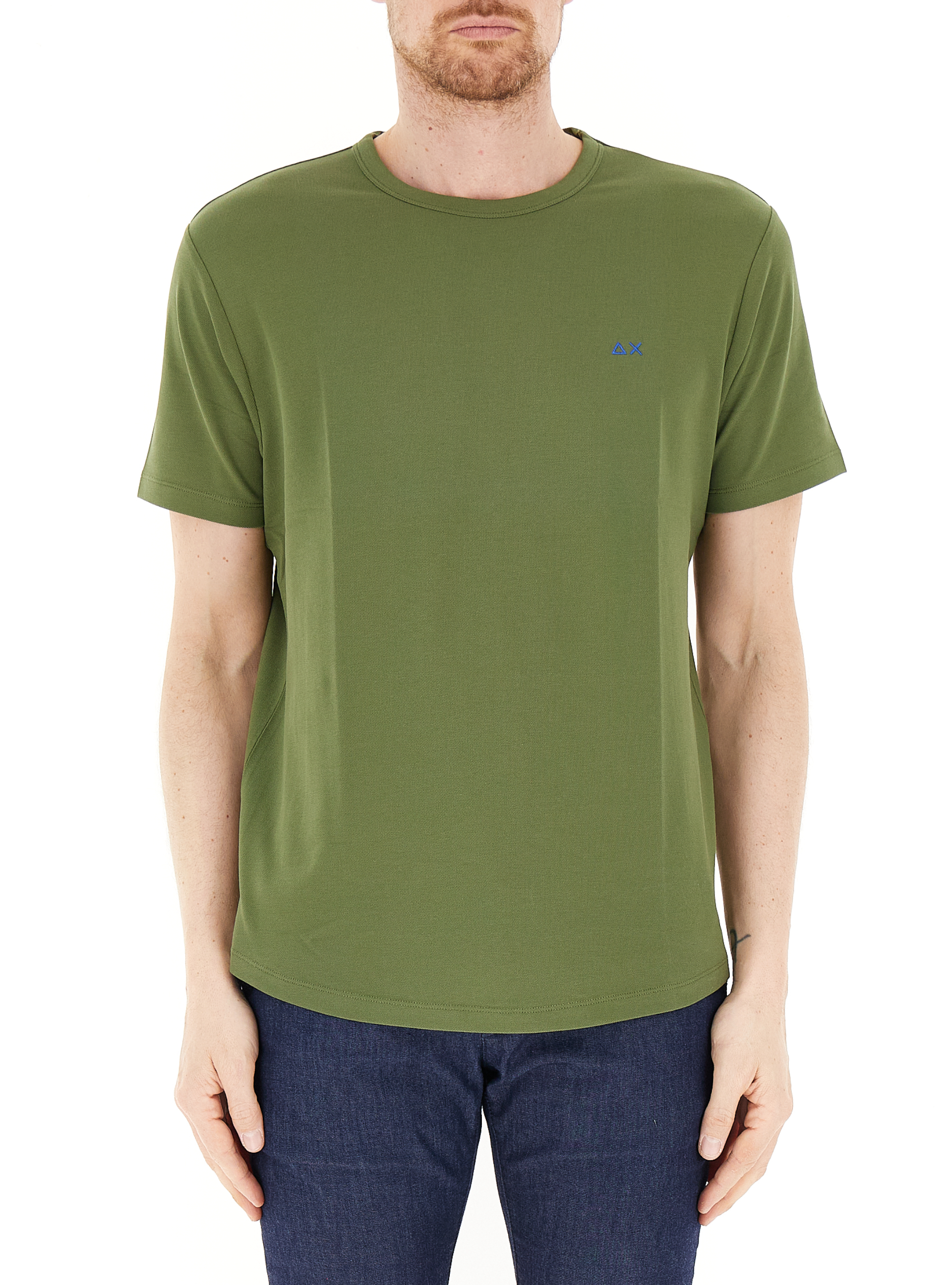 T-shirt in piqué VERDE OLIVA M